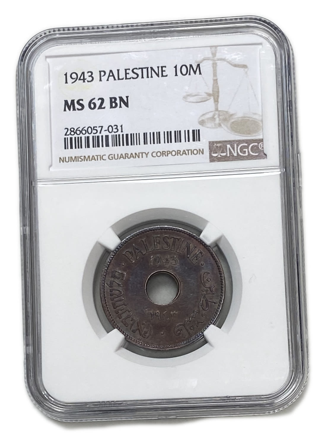 Palestine - 10 Mils 1943 - NGC MS 62 BN
MIL, was the Hebrew name of the coin that was legal in ... - 1 2