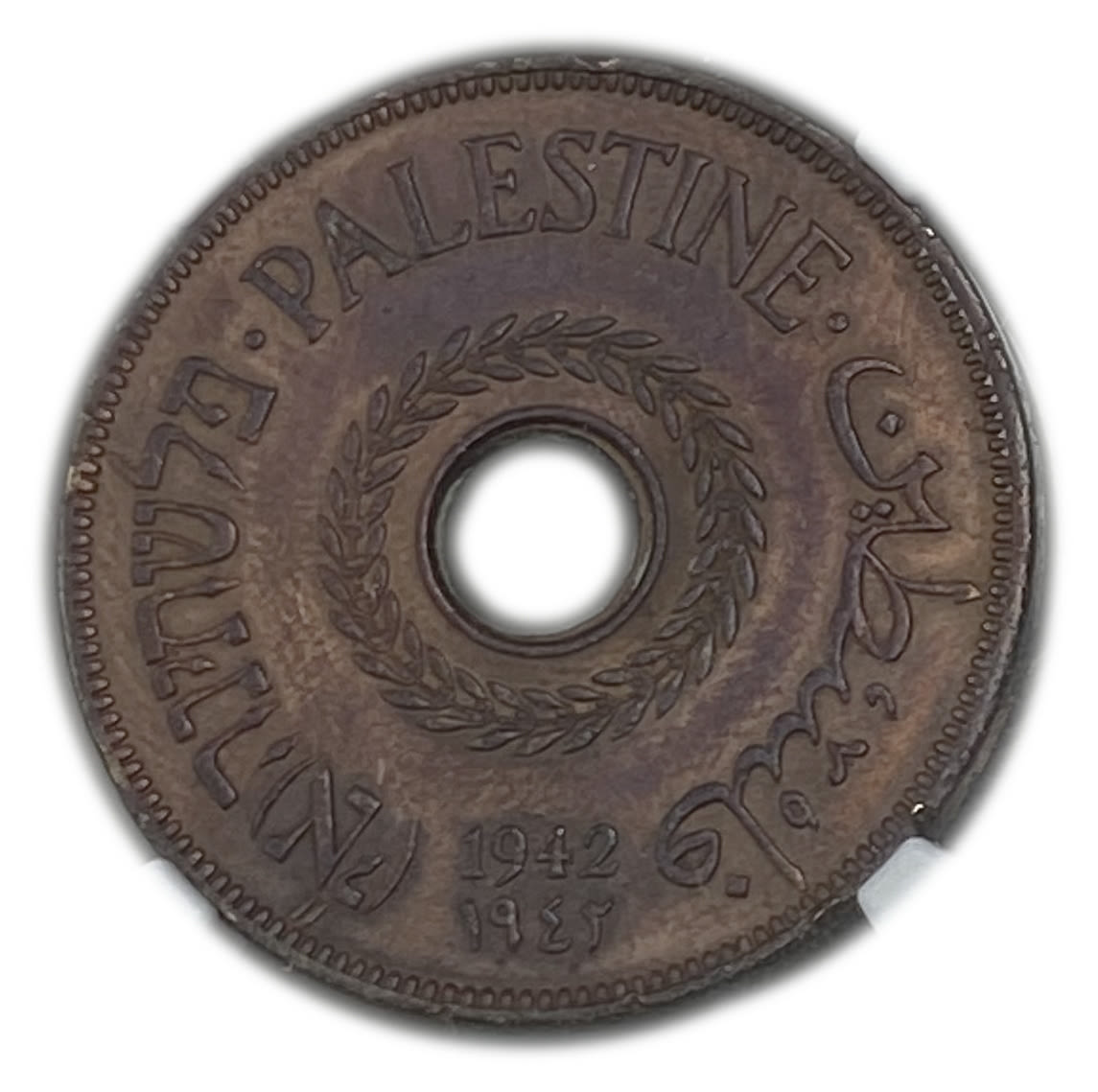 Palestine - 20 Mils 1942 - NGC AU DETAILS
MIL, was the Hebrew name of the coin that was legal in ... - 1 0