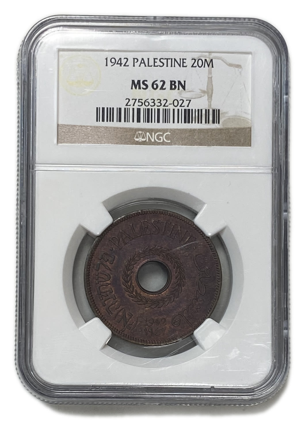 Palestine - 20 Mils 1942 - NGC MS 62 BN
MIL, was the Hebrew name of the coin that was legal in Israel ... - 1 2