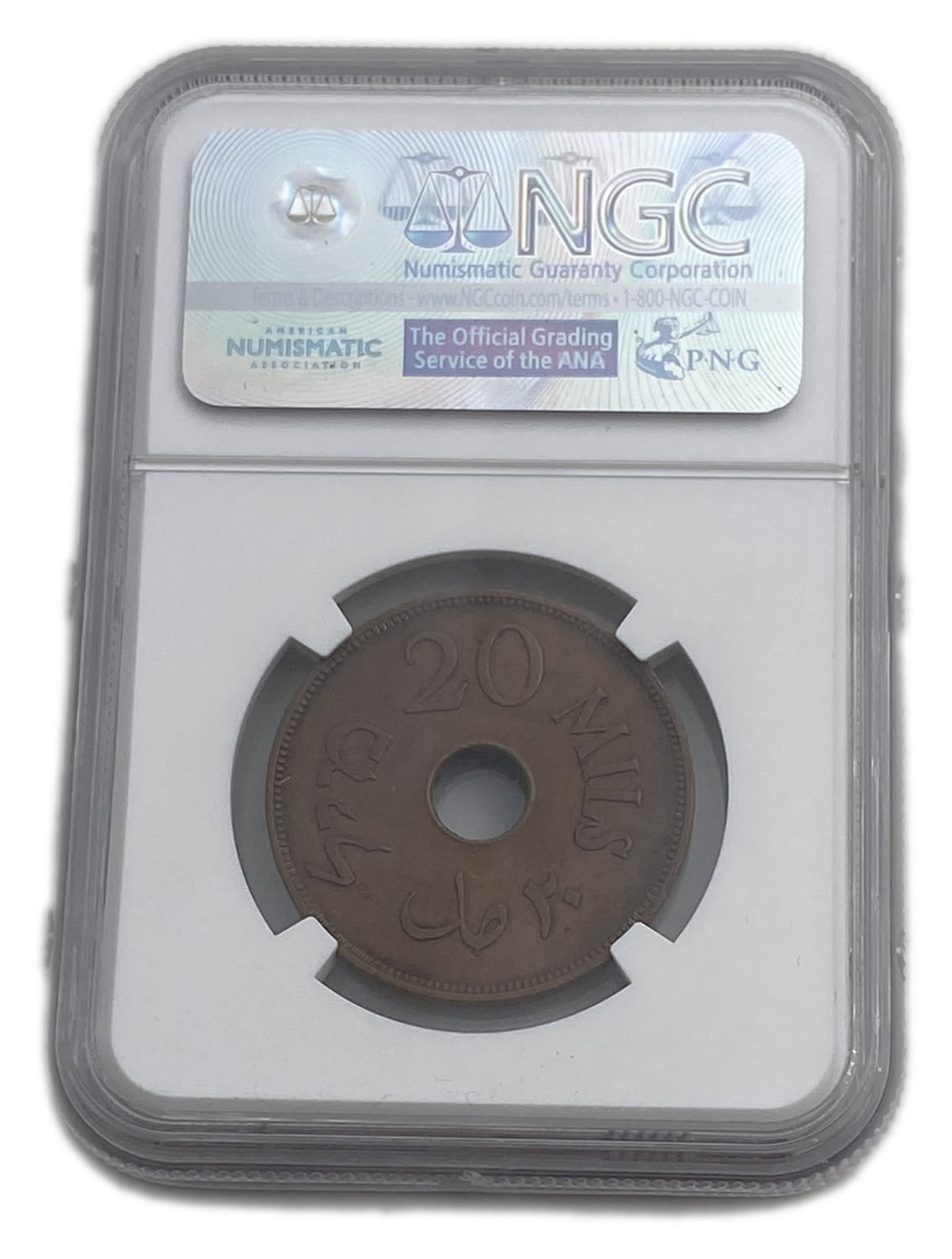 Palestine - 20 Mils 1944 - NGC AU 58 BN
MIL, was the Hebrew name of the coin that was legal in Israel ... - 1 3