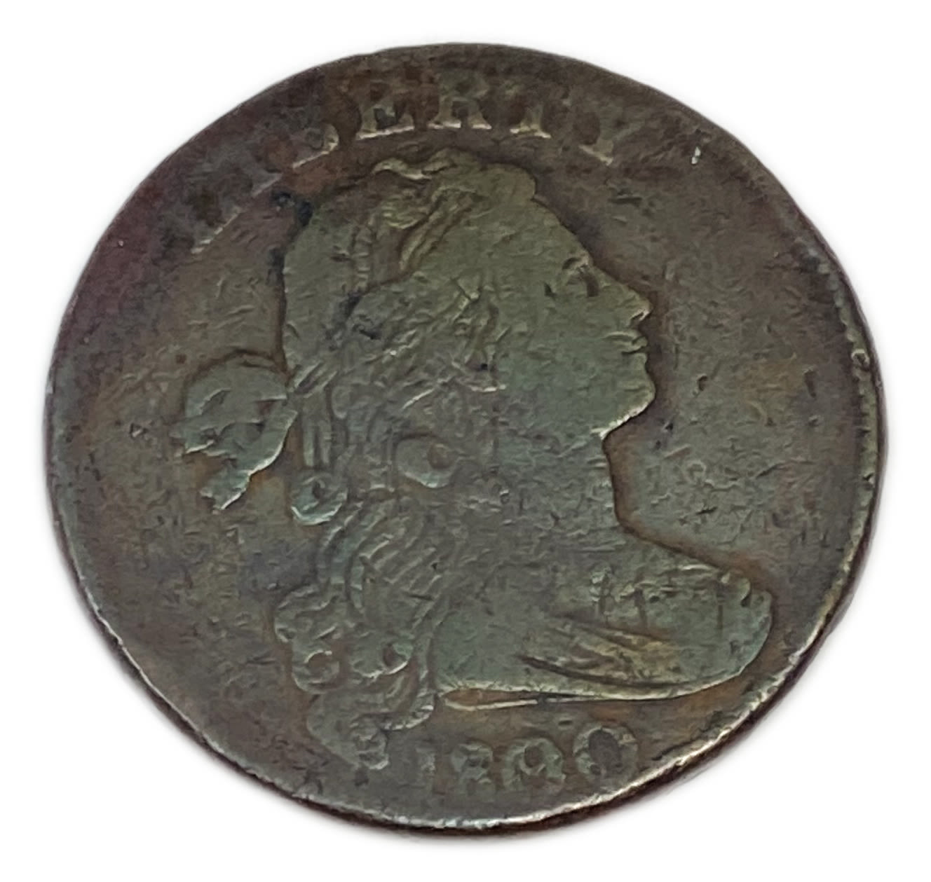 USA - 1 Cent 1800 - "Draped Bust Cent" - F-VF - 1 0