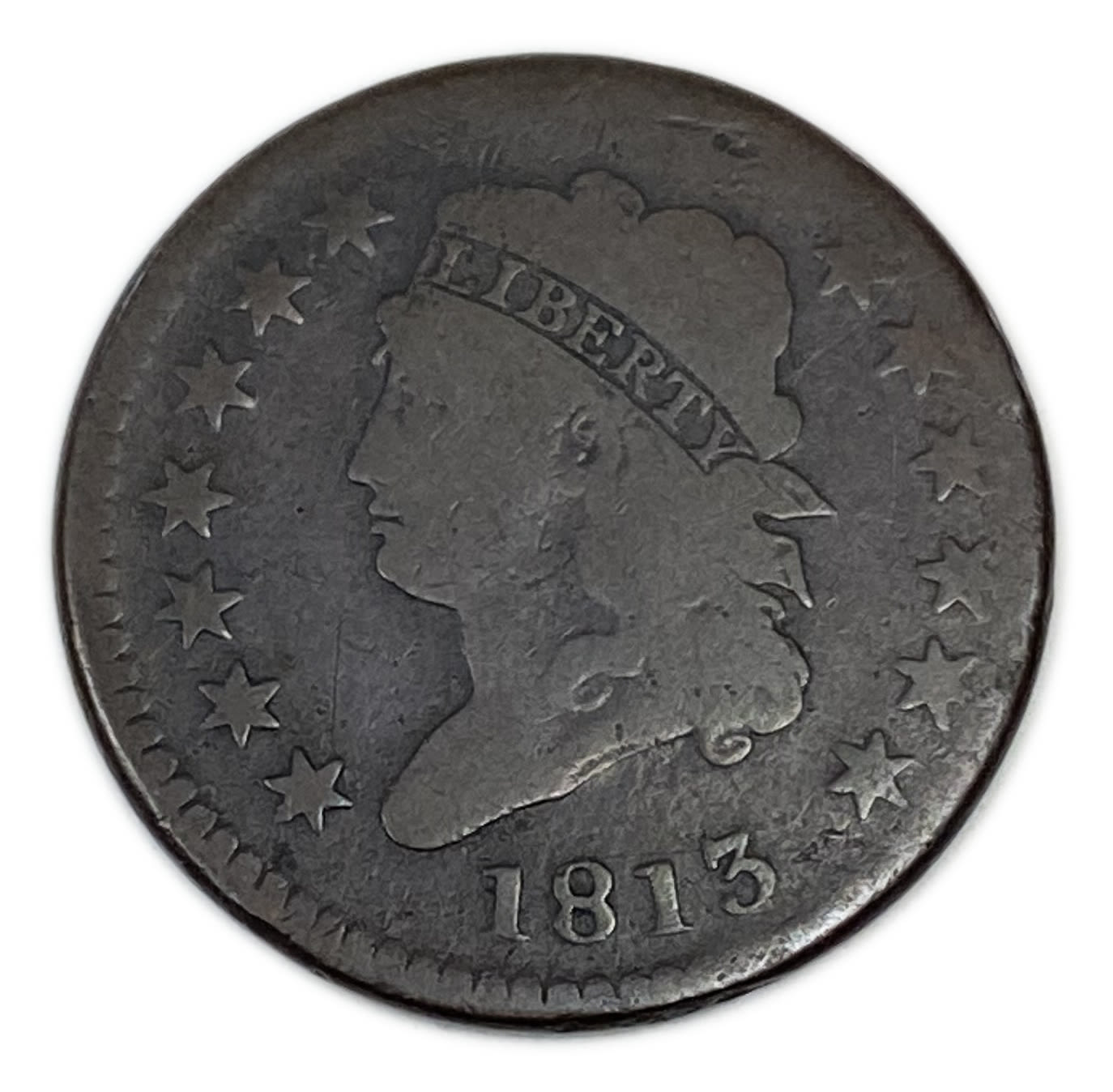 USA - 1 Cent 1813 - "Capped Bust - Classic Head Cent" - F - 1 0