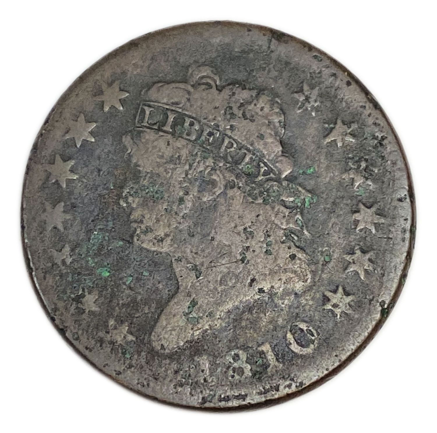 USA - 1 Cent 1810 - "Capped Bust - Classic Head Cent" - F - 1 0