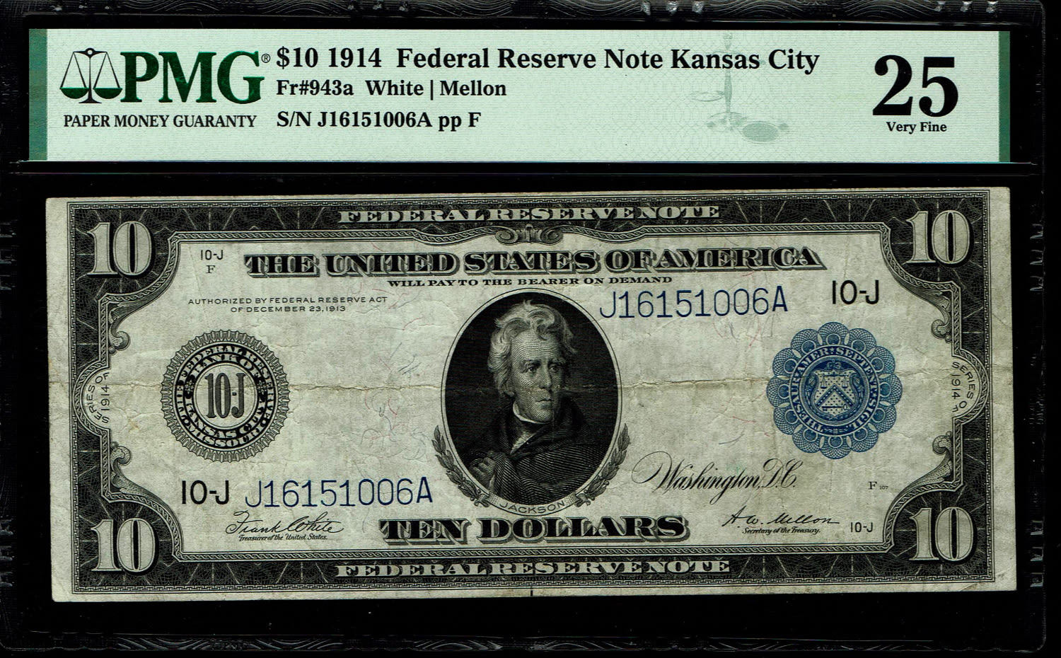 USA - 10 Dollars 1914 - PMG 25
The dollar (or US dollar, also known as the US dollar or US dollar) is ... - 1 0
