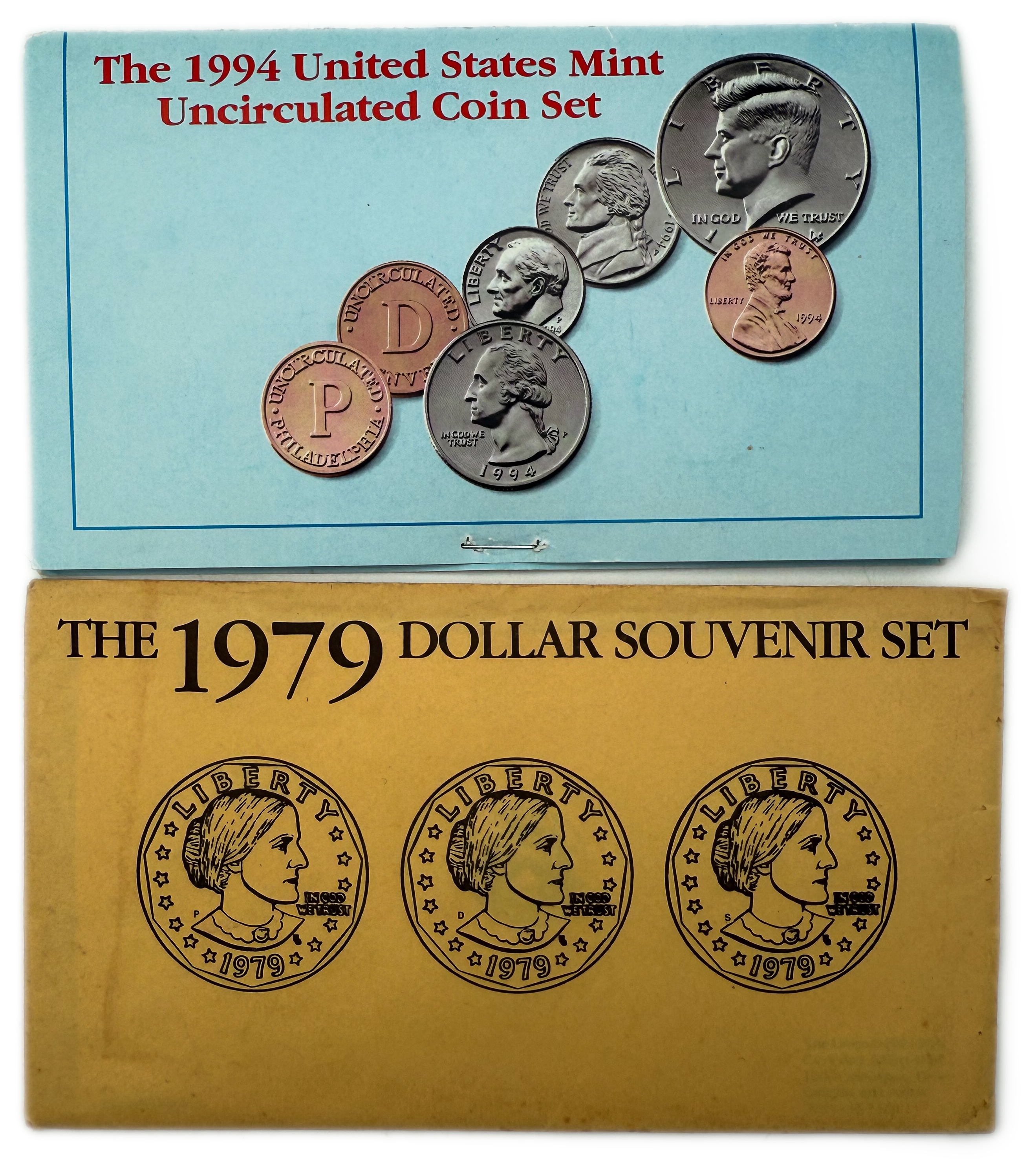 USA - Large collection of 14 sets of United States coins, in their original envelopes - 1 3
