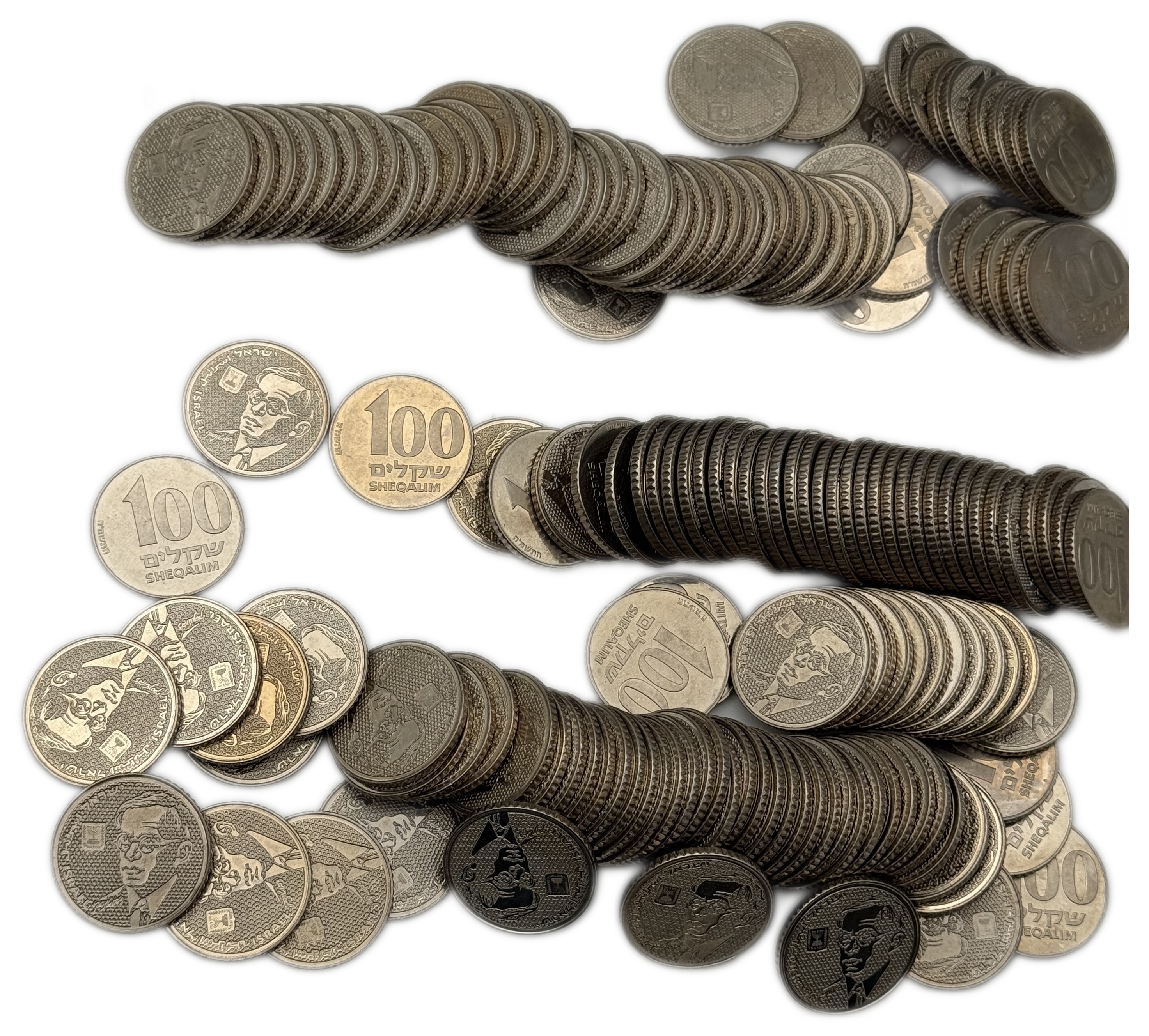 Israel - Lot of about 158 100 Shekel coins 1985 with portrait of Ze'ev Jabotinsky - 1 3
