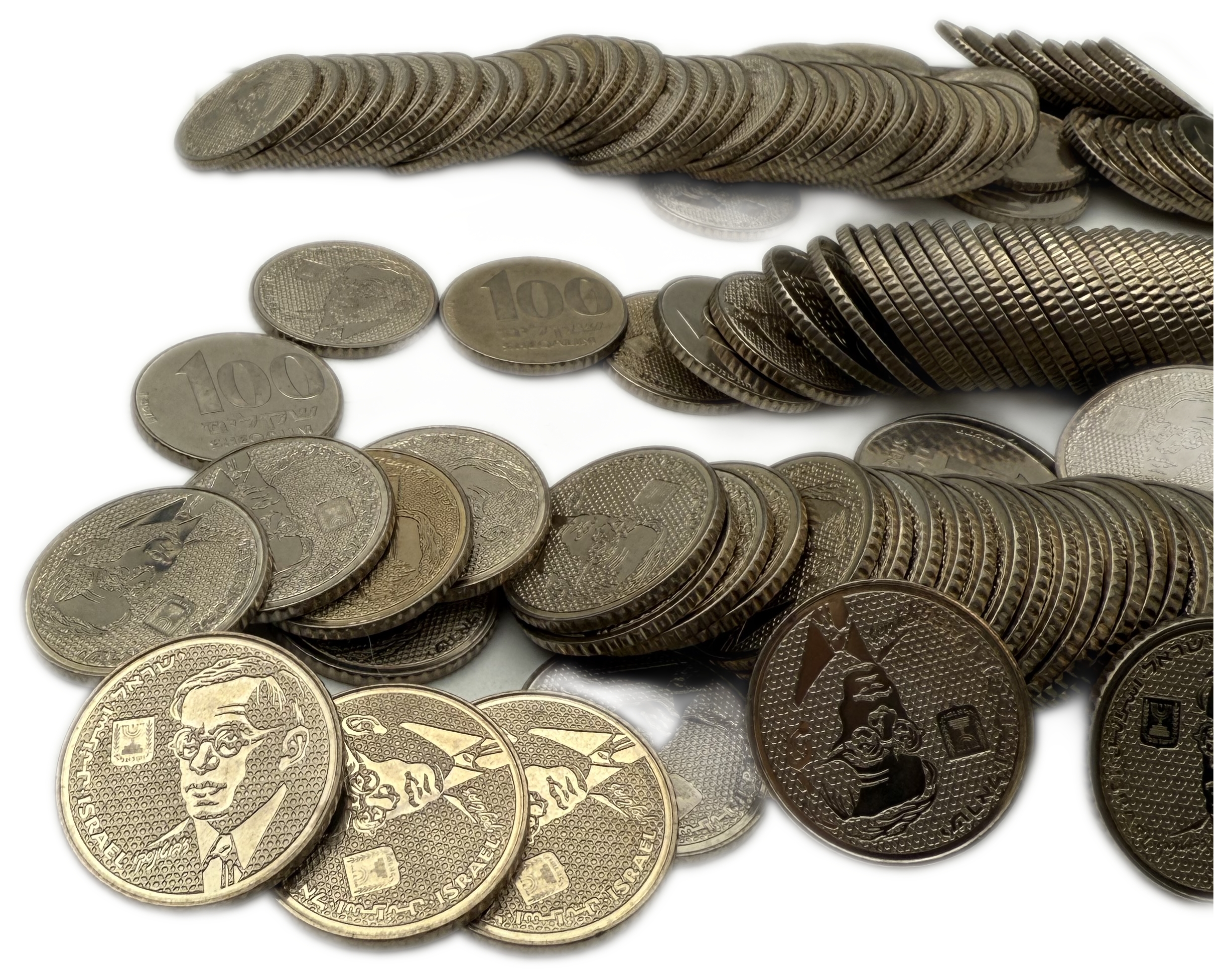 Israel - Lot of about 158 100 Shekel coins 1985 with portrait of Ze'ev Jabotinsky - 1 2