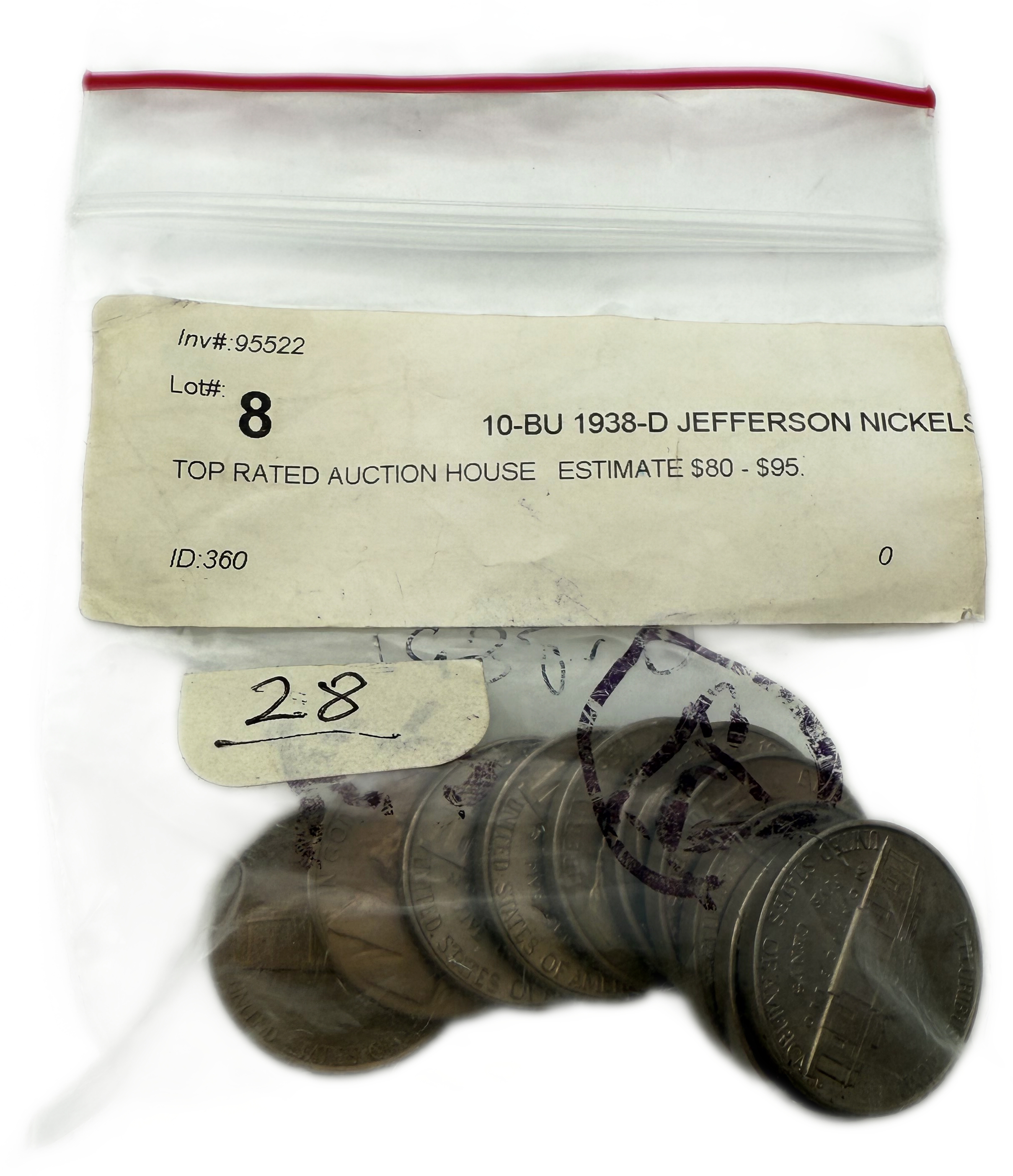 USA - Set of 58 5 cent coins from 1938, 1939, 1940 - Various conditions - 1 5