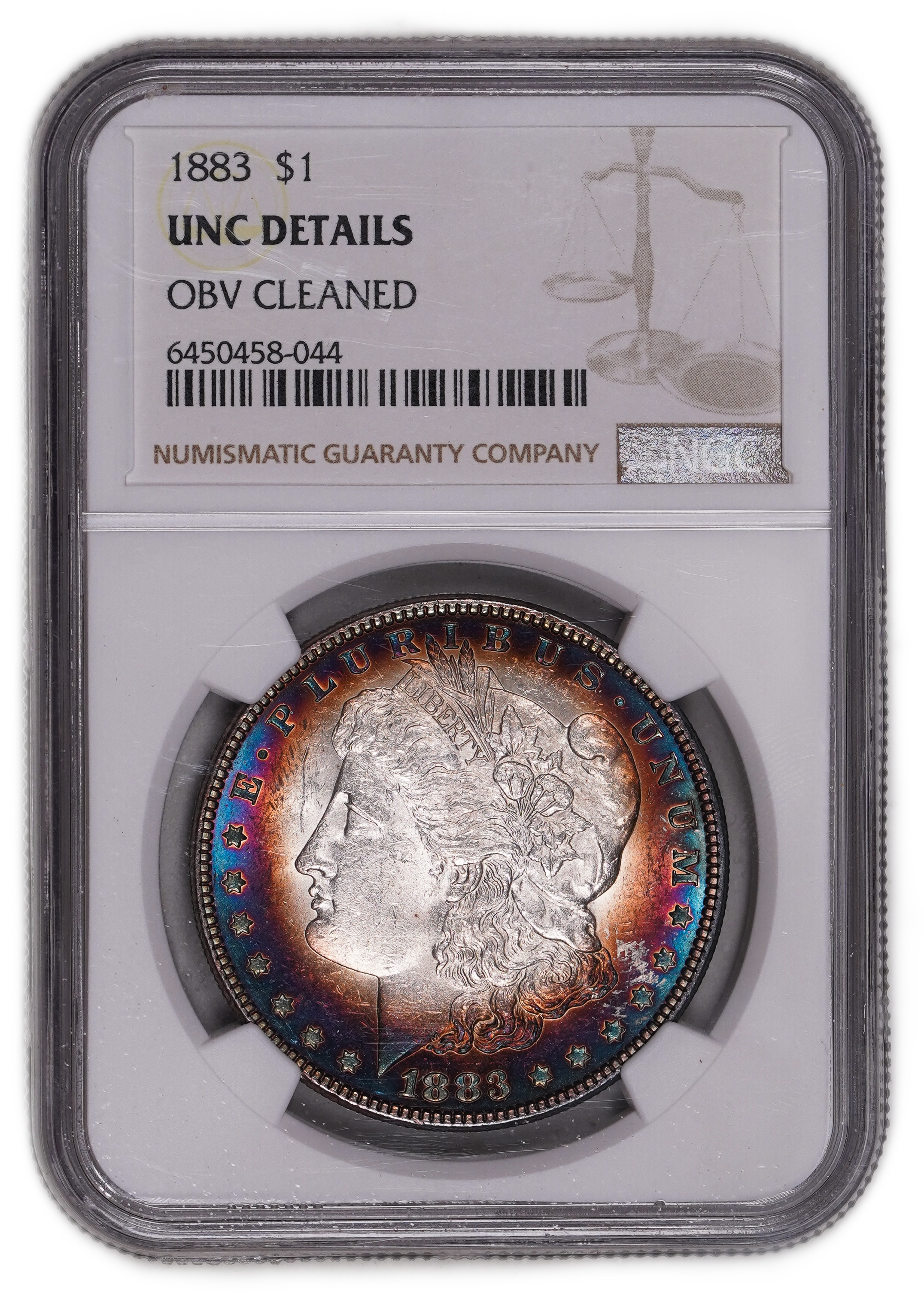 USA - 1 Morgan Dollar 1883 - NGC UNC DETAILS - 900 silver, 26.73g (net 24.05g, 0.77 oz), 38.1 mm. - 1 0