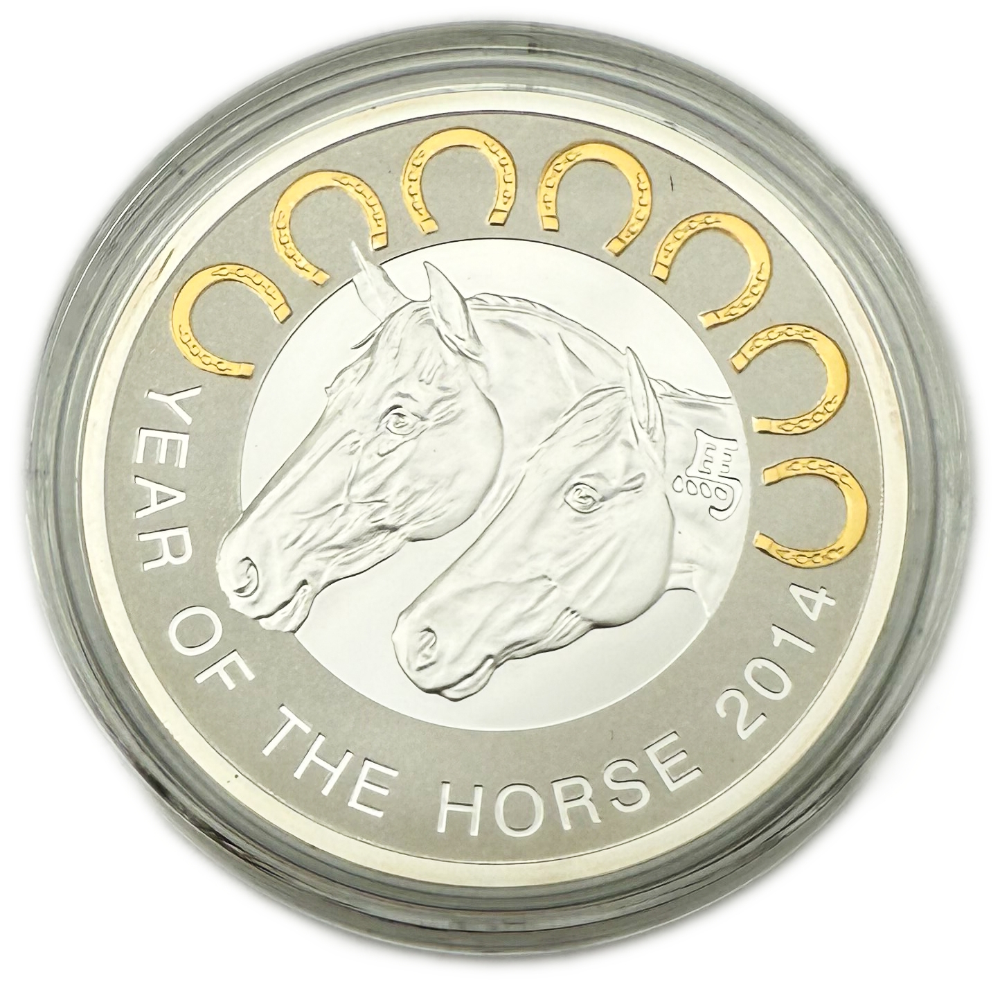 Niue - 1 Dollar 2014 - Elizabeth II Year of the Horse - Silver 925, 28.28g (NET 26.16g, 0.84 OZ), 38.61mm - 1 0