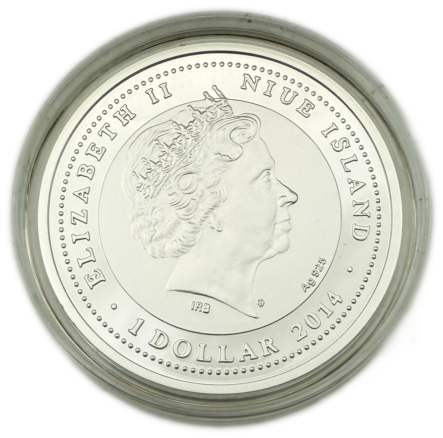 Niue - 1 Dollar 2014 - Elizabeth II Year of the Horse - Silver 925, 28.28g (NET 26.16g, 0.84 OZ), 38.61mm - 1 1