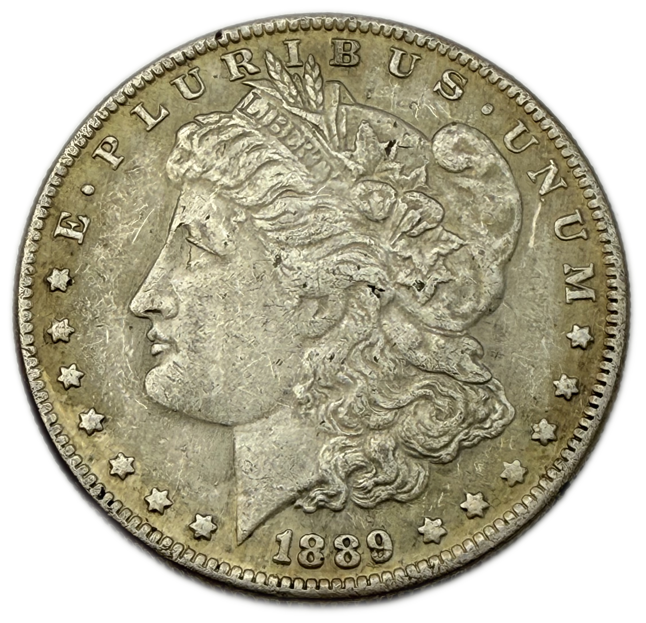USA - 1 Morgan Dollar 1889 O - UNC Condition - 900 silver, 26.73g (net 24.05g, 0.77 oz), 38.1 mm. - 1 0