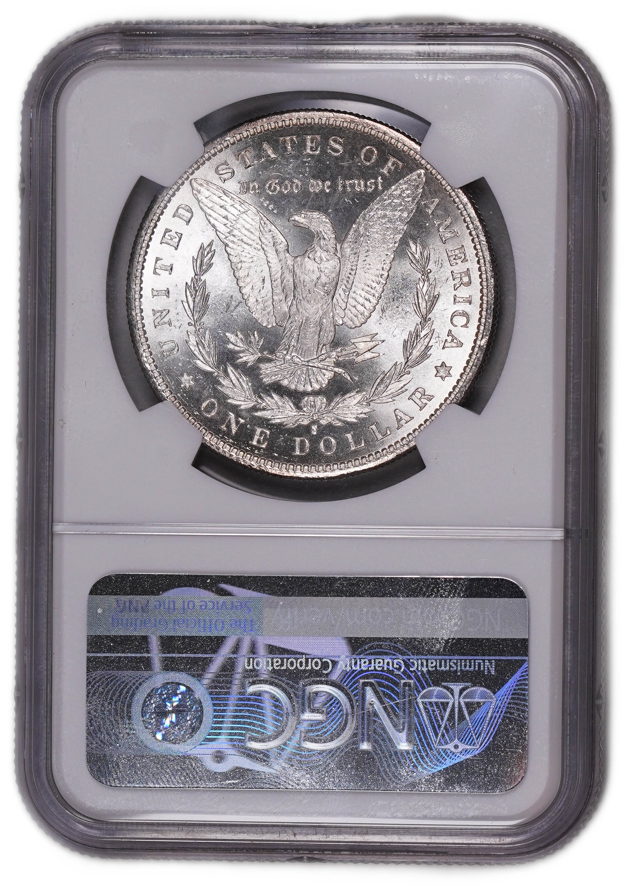 USA - 1 Morgan Dollar 1881 S - Graded NGC UNC DETAILS - 900 silver, 26.73g (net 24.05g, 0.77 oz), 38.1 mm. - 1 1