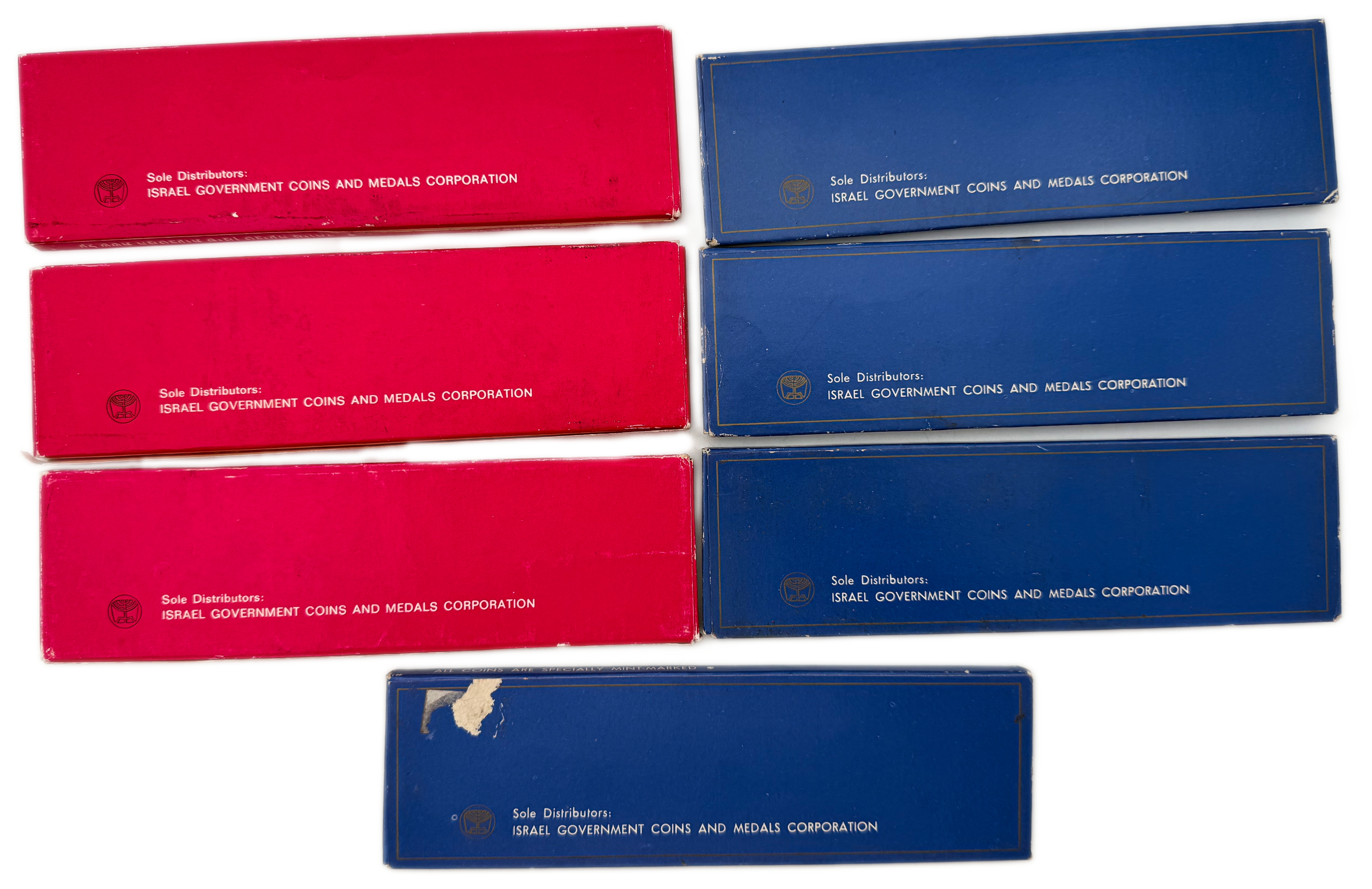 Israel - Set of 13 Coin Sets, 1970, from the Agora and Lira Series - Published by the Government Coin and Medal Company - 1 2