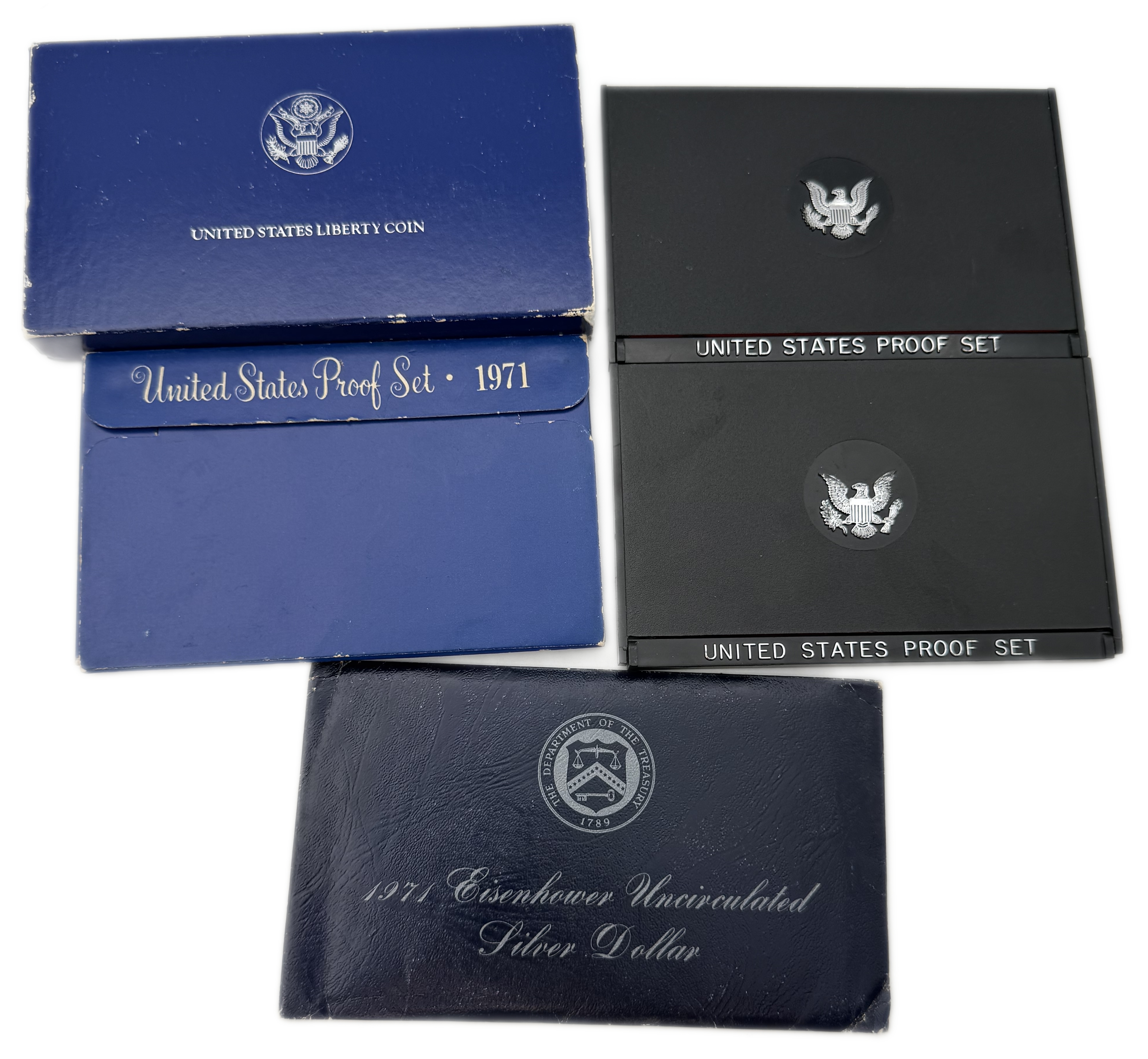 USA - Lot of 7 coin sets from different years, all in their original cases, UNC condition - 1 1