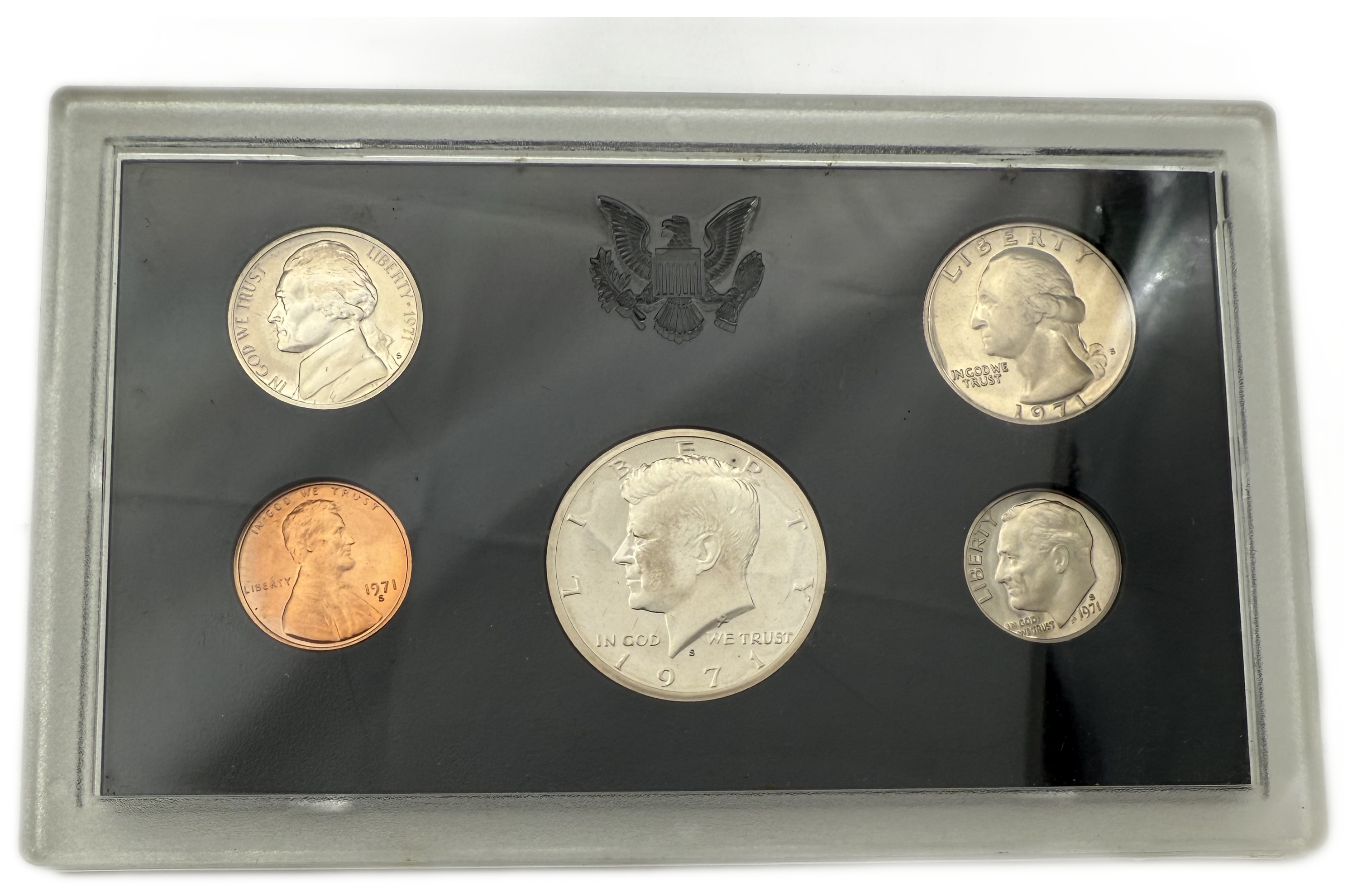 USA - Lot of 7 coin sets from different years, all in their original cases, UNC condition - 1 12