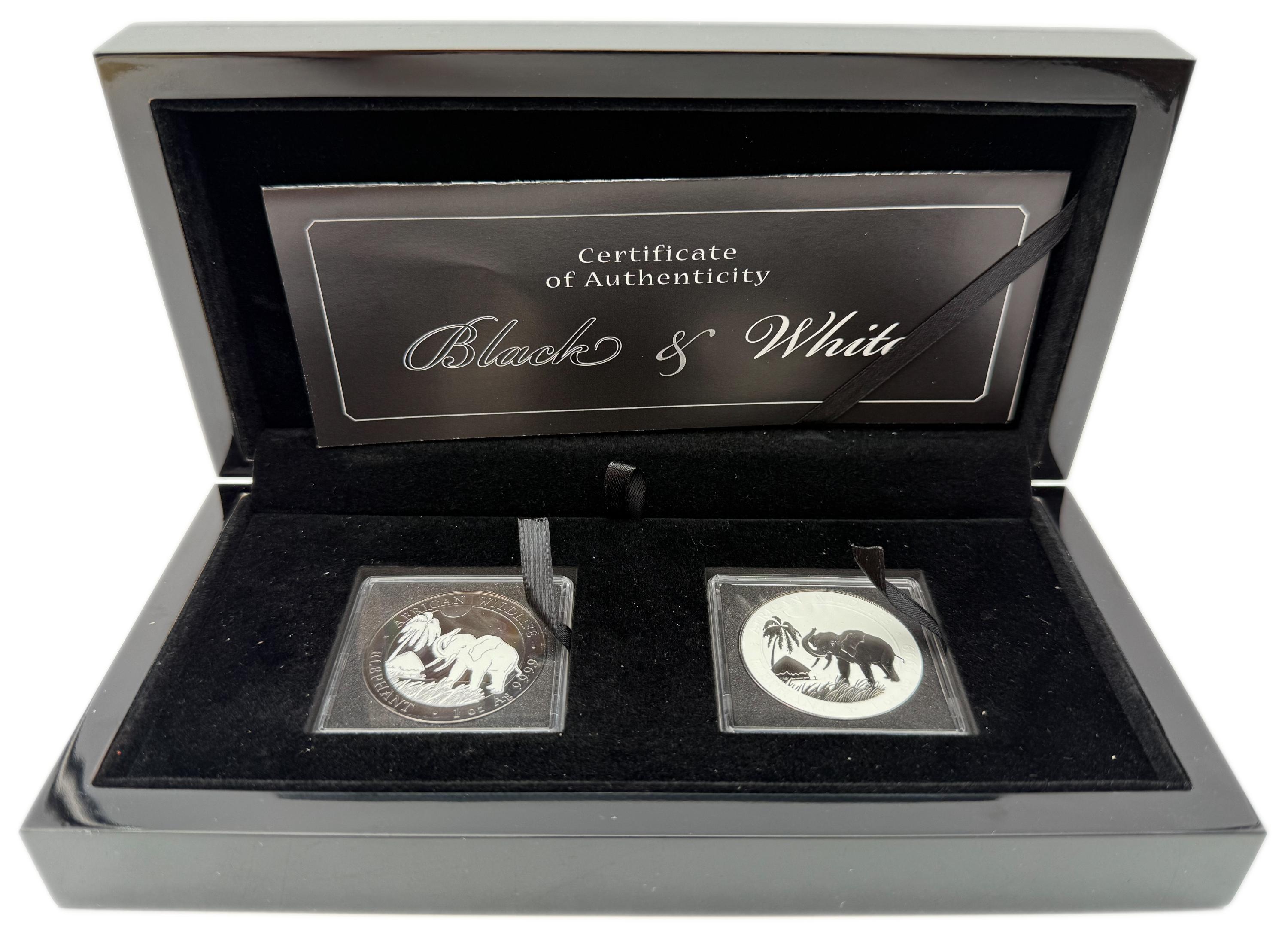 Somalia - 2 x 100 Shilling 2017 Somalia Black & White Ruthenium Edition - 2 x 1 Oz - Silver - 1 0