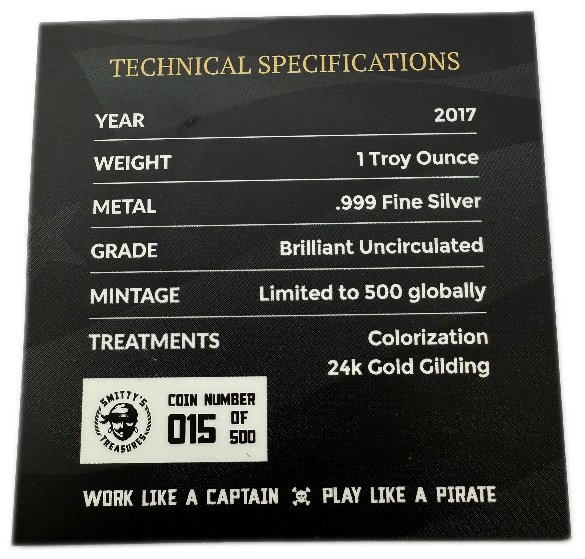 USA - 1 Dollar 2017 - Department Of The Navy - Silver 999, 31.1g - 500 Mintage - 1 3