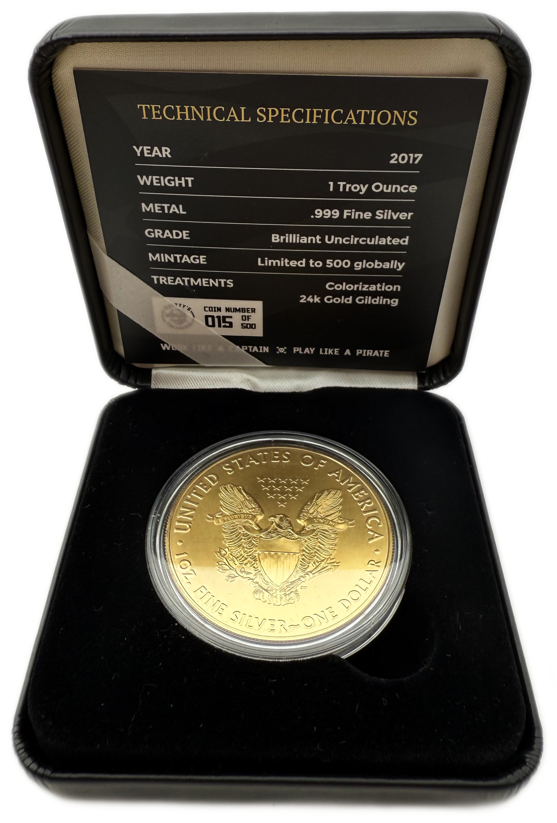 USA - 1 Dollar 2017 - Department Of The Navy - Silver 999, 31.1g - 500 Mintage - 1 5