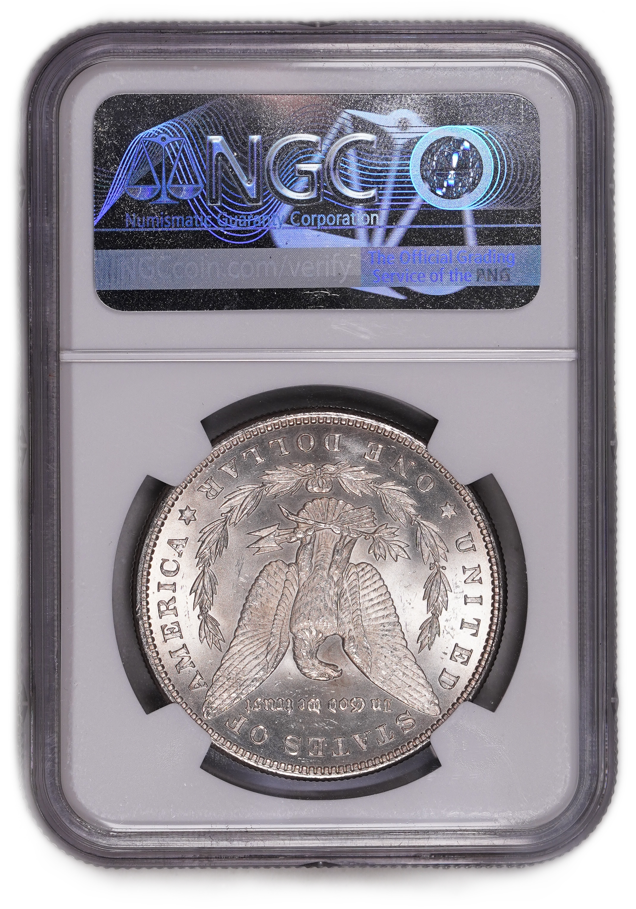 USA - 1 Morgan Dollar 1884 - NGC UNC DETAILS - 900 silver, 26.73g (net 24.05g, 0.77 oz), 38.1 mm. - 1 1