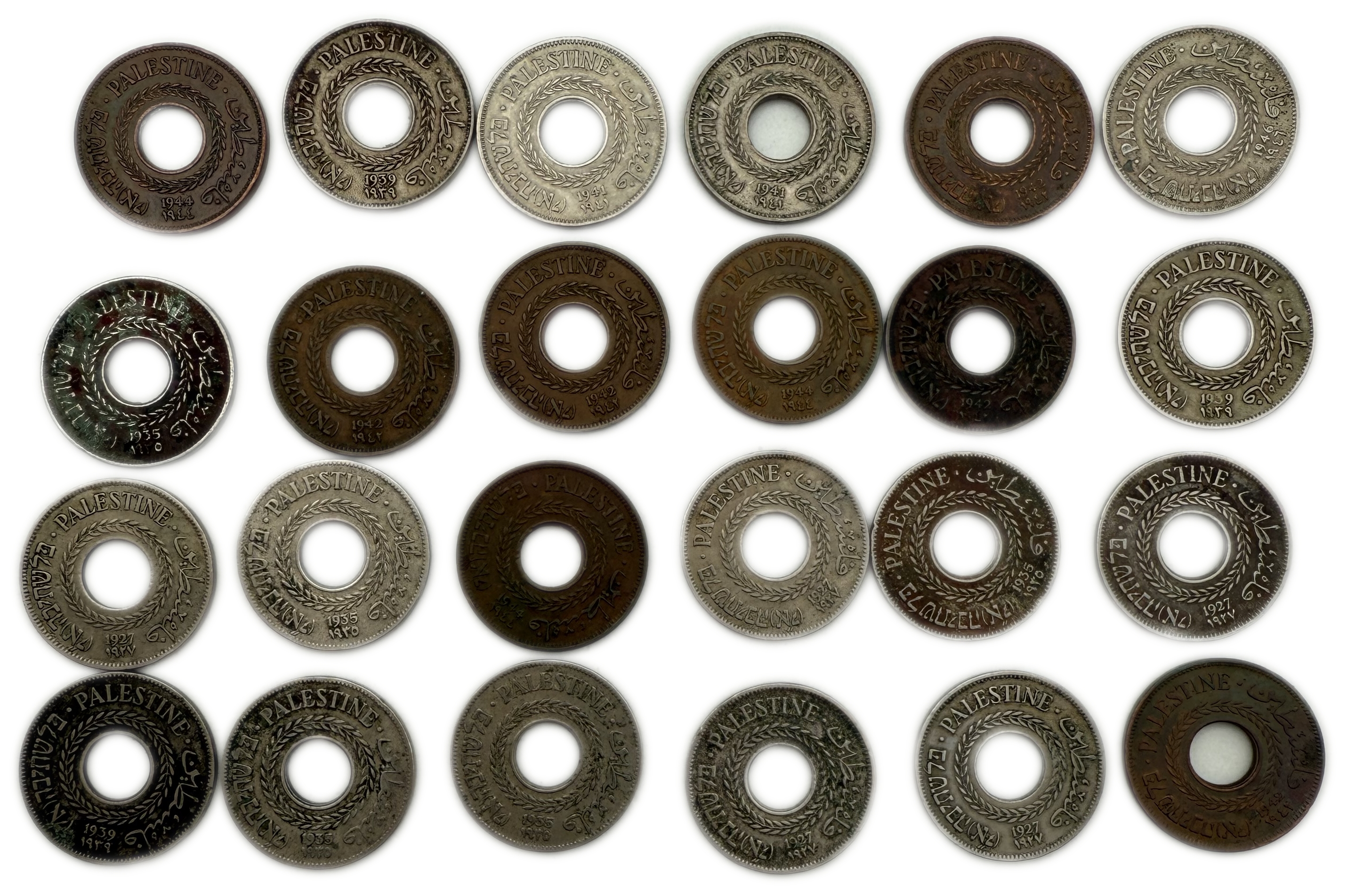 Palestine – Lot of 28 coins 5 mils - F-VF - 1 0
