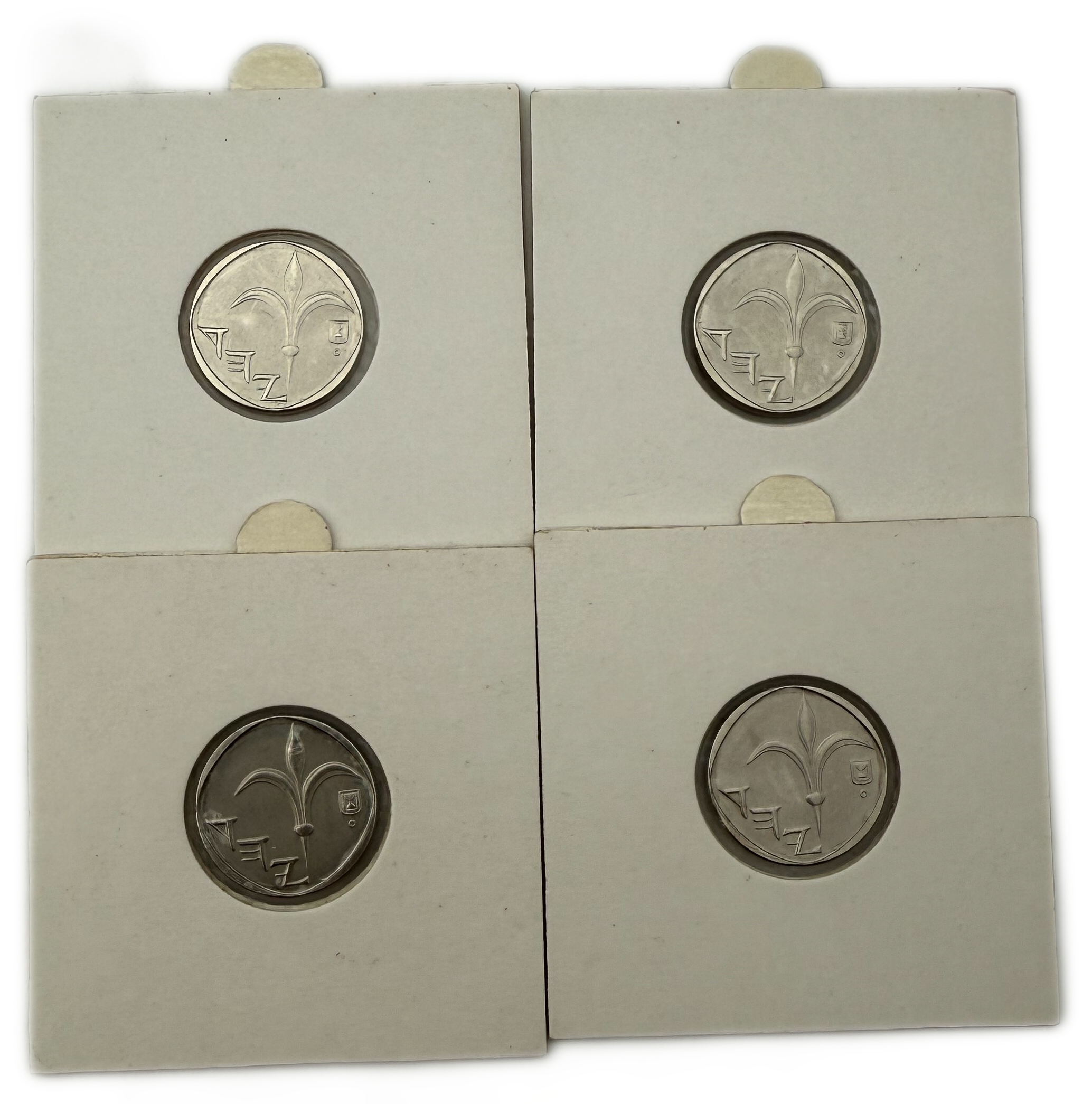 Israel - Lot of 12 Error coins, 1 Shekel 2006 - "New shekel" - rotaded reverse". - 1 3