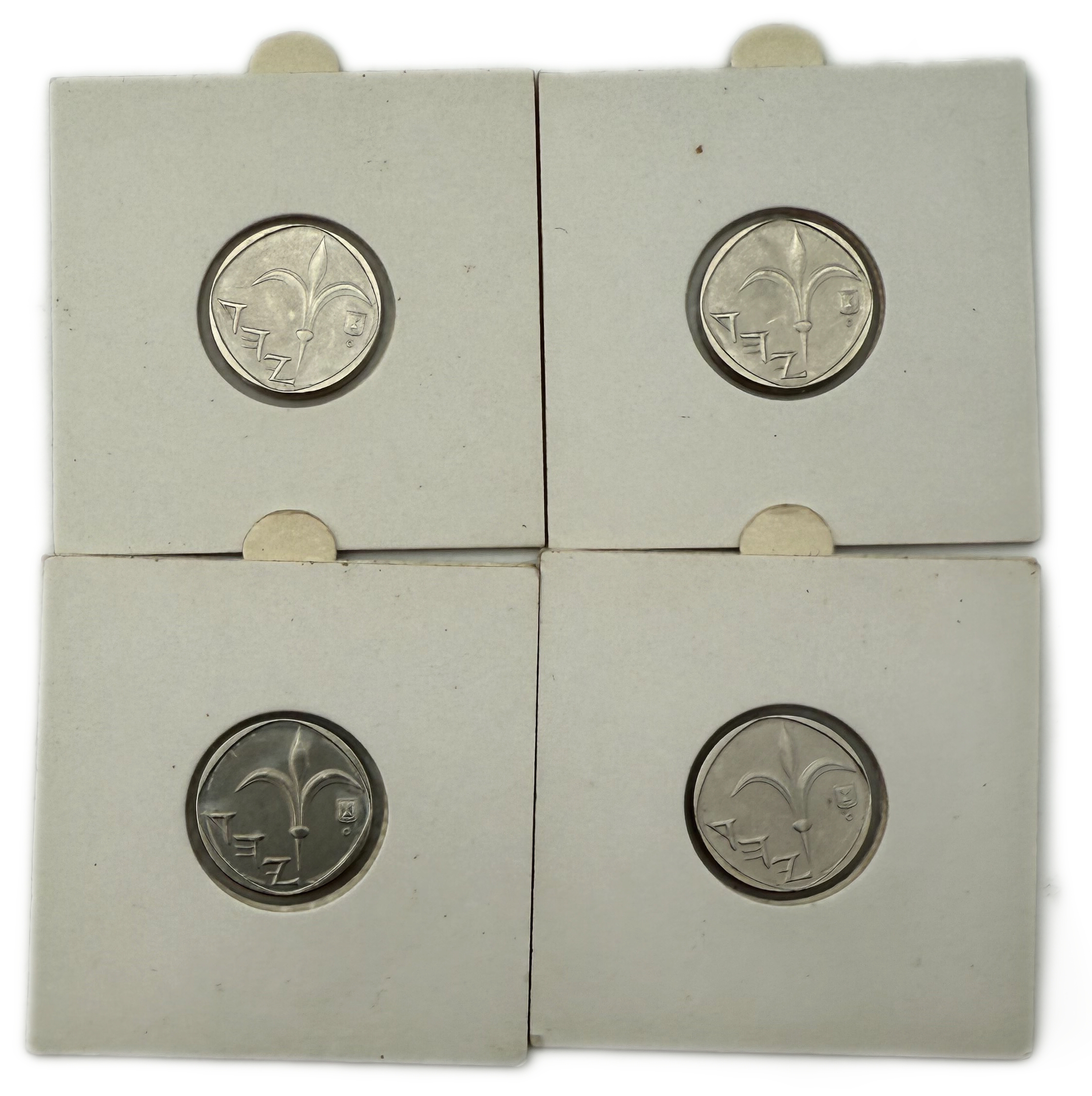 Israel - Lot of 12 Error coins, 1 Shekel 2006 - "New shekel" - rotaded reverse". - 1 5