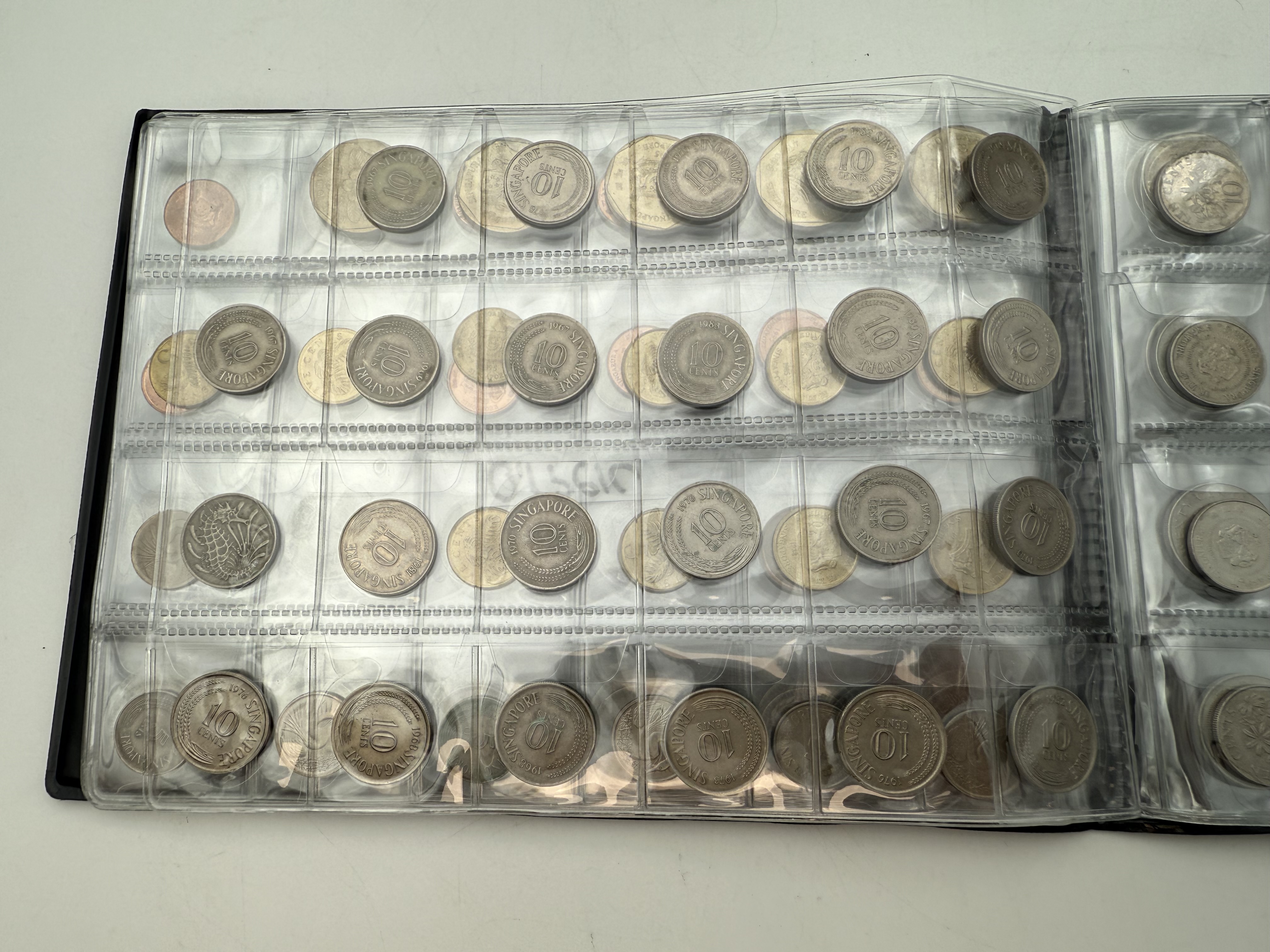 Ottoman Empire / Singapore - A collection of several hundred coins arranged in a special coin album, various ... - 1 4