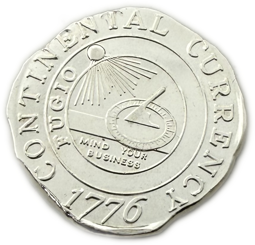 USA - “Continental Currency” Silver Medal - 1776 (Modern Design) - One Troy Ounce .999 Fine Silver - 1 0