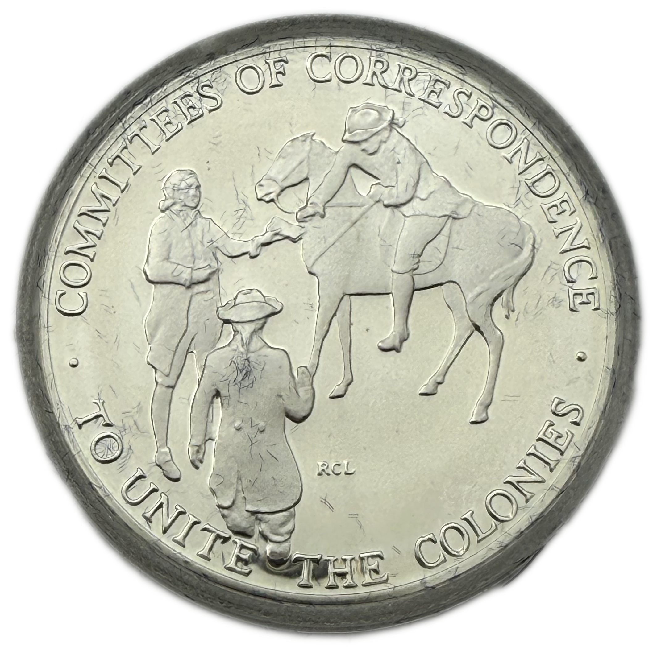 USA - American Revolution Bicentennial Samuel Adams and Patrick Henry 1973 - Silver 925, 30.8g (net 28.49g, 0.916 ... - 1 1