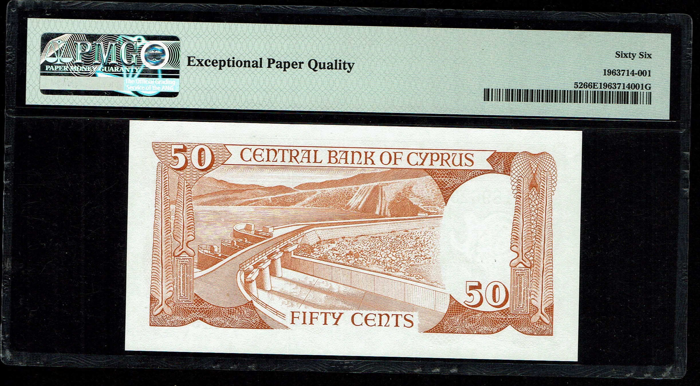 Cyprus - 50 Cents 1987 - PMG 66 EPQ - 1 1