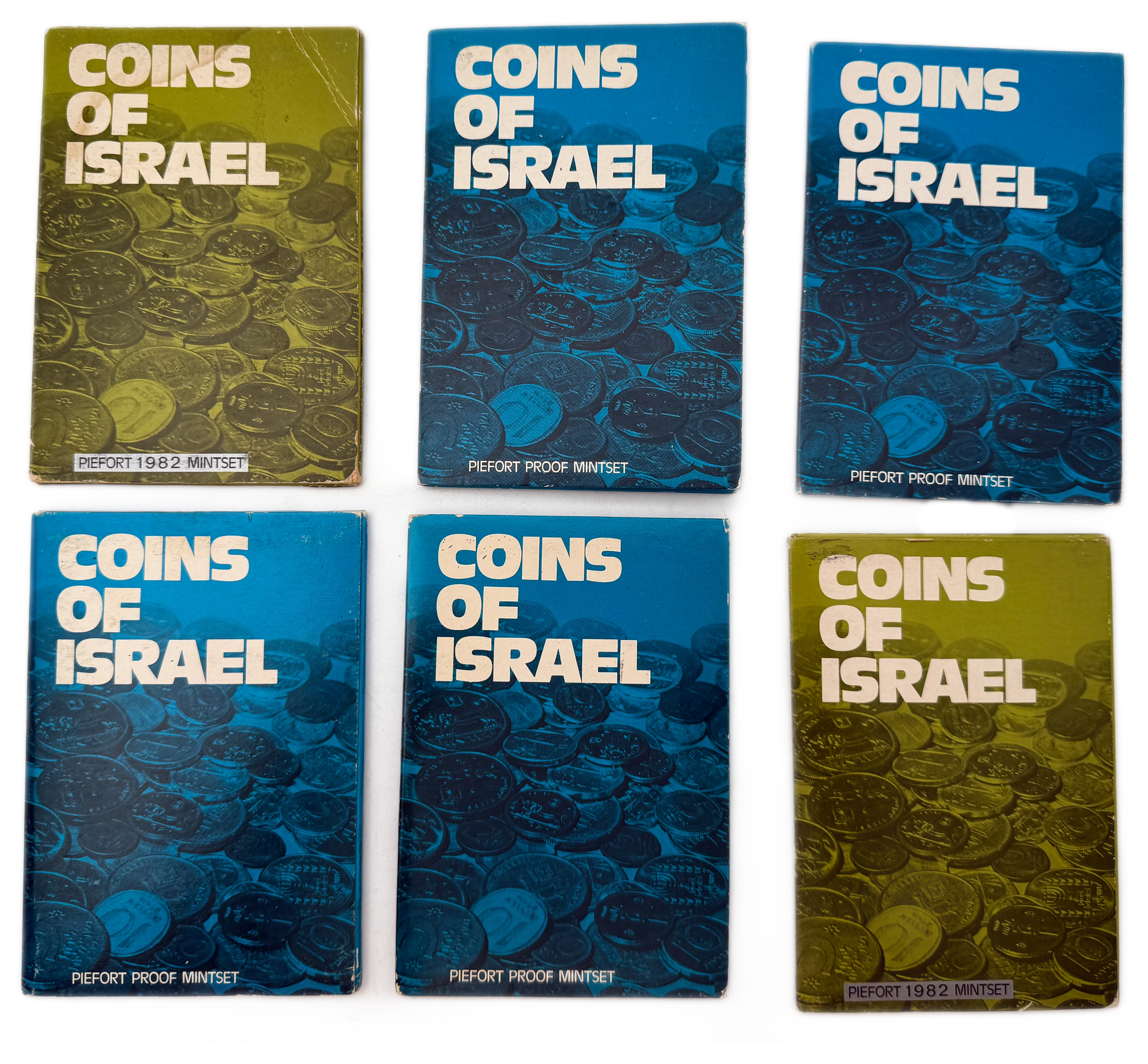 Israel - Set of 6 Coin Sets, 1980'-1990', New Shekel Series, Double Thickness - Issued by the Government Coin and ... - 1 2