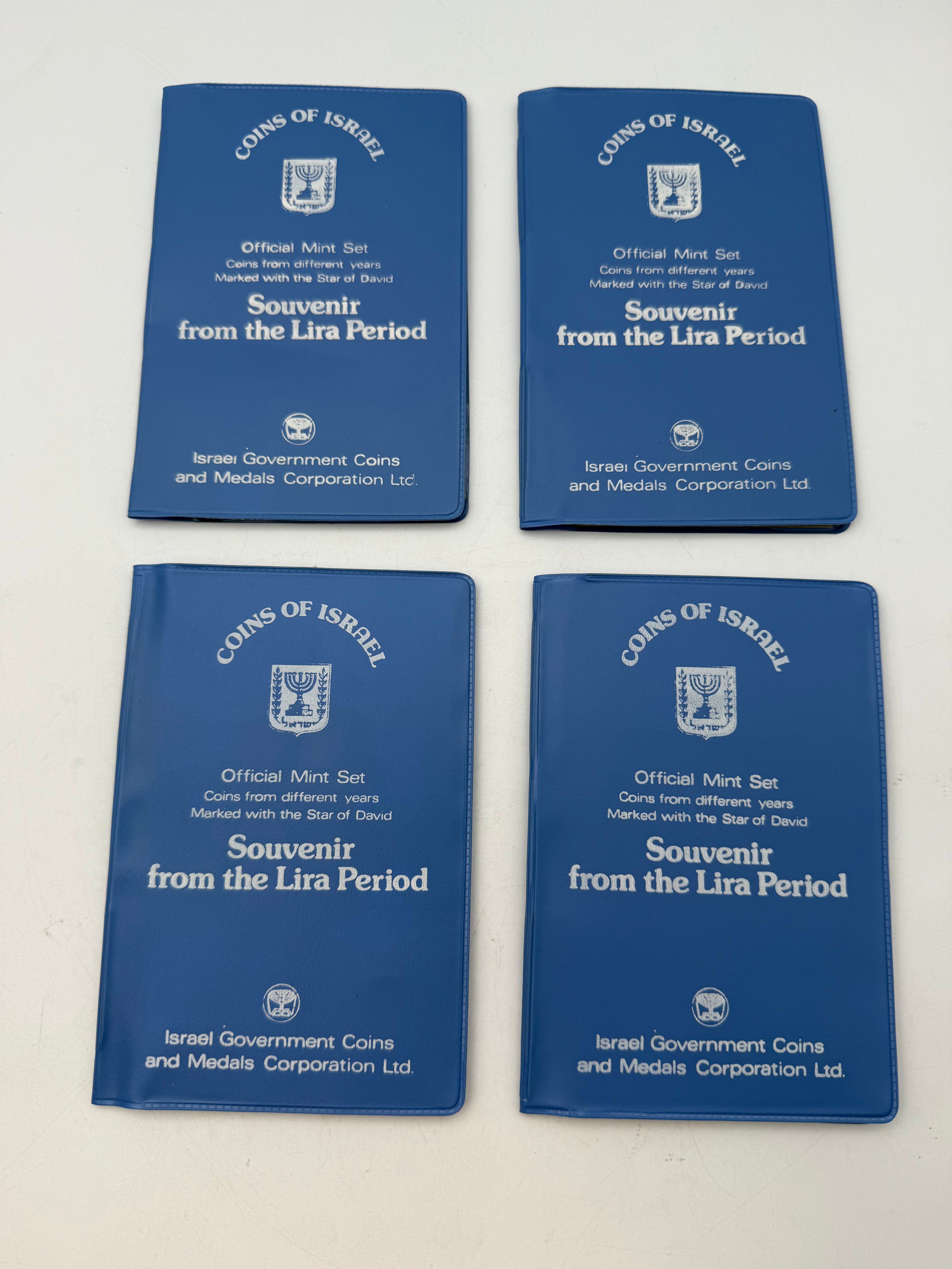 Israel - Collection of 4 coin sets, 1980, souvenir from the Lira period - Published by the Government Coin and ... - 1 1