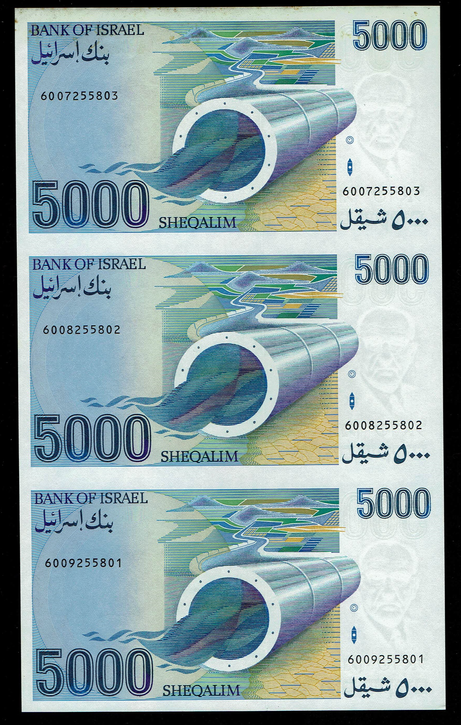 Israel - Sheet 5,000 Shekels 1984 - UNC - 1 1