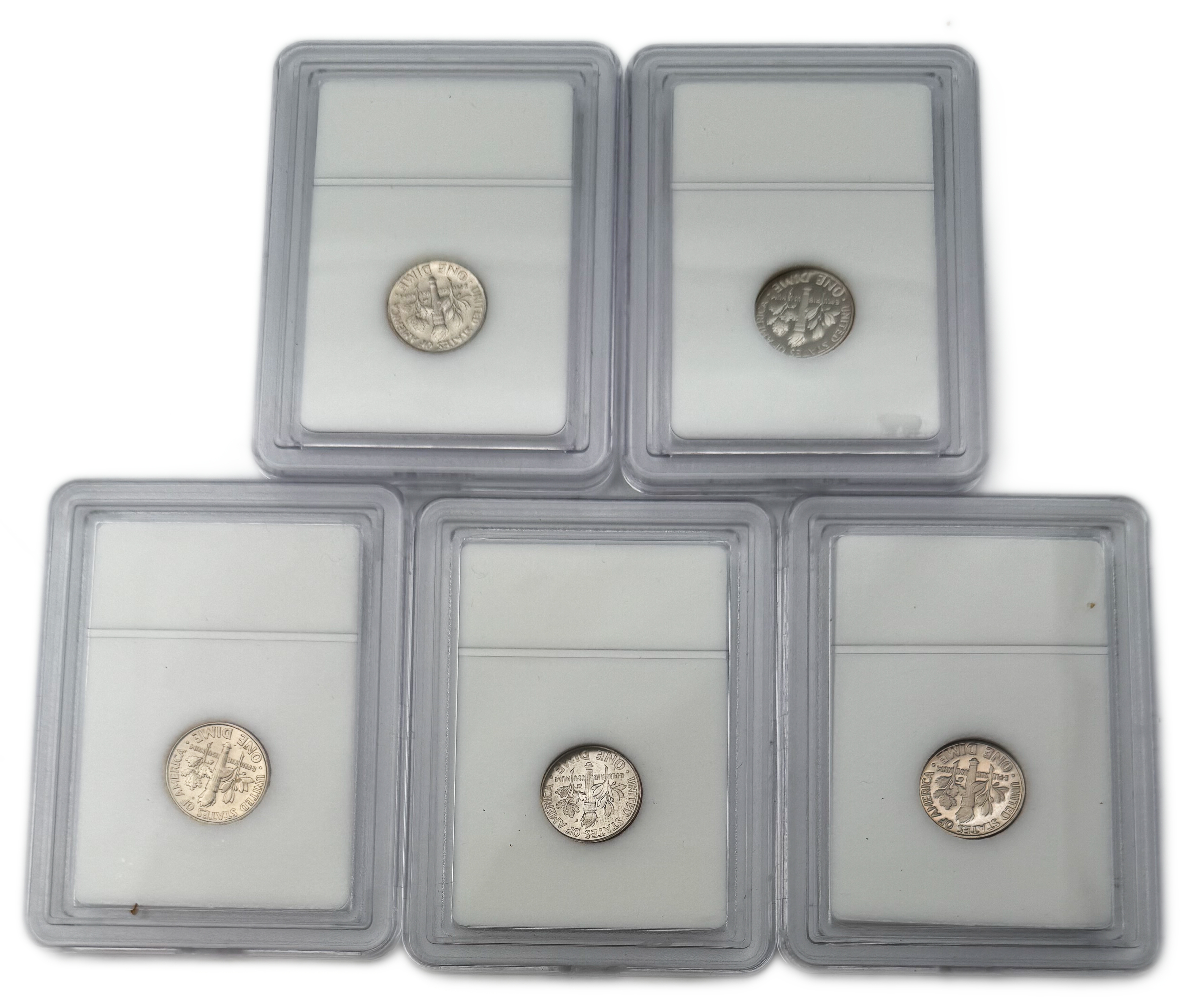 USA - Set of 10 10 cent coins from 1978, 1981, 1985, 1987, 1988, 1999, 2004, 2009 varying conditions and dates in ... - 1 2