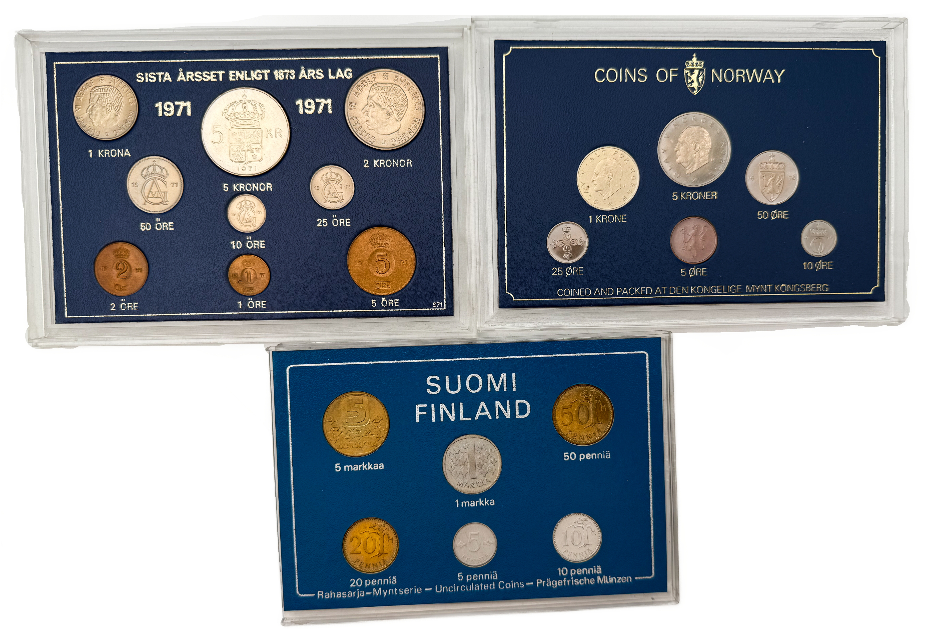 World - Collection of 3 different coin sets, a variety of countries and years - 1 0