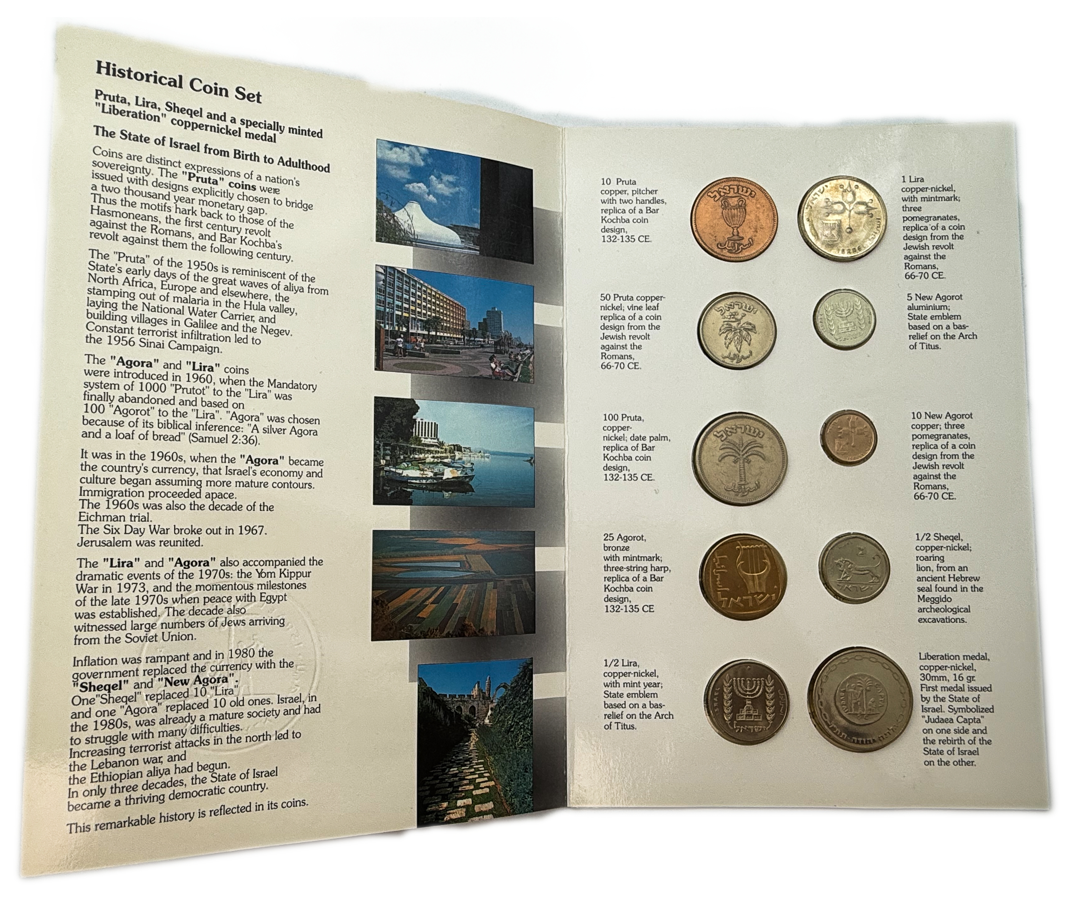 Israel - Collection of 2 different coin sets, "Jerusalem, the City of King David, 3000 Years" and "Historical Coin ... - 1 5