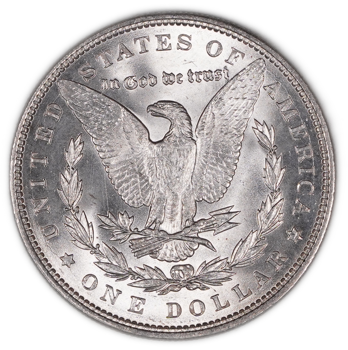 USA - 1 Morgan Dollar 1890 - UNC - 900 silver, 26.73g (net 24.05g, 0.77 oz), 38.1 mm. - 1 1