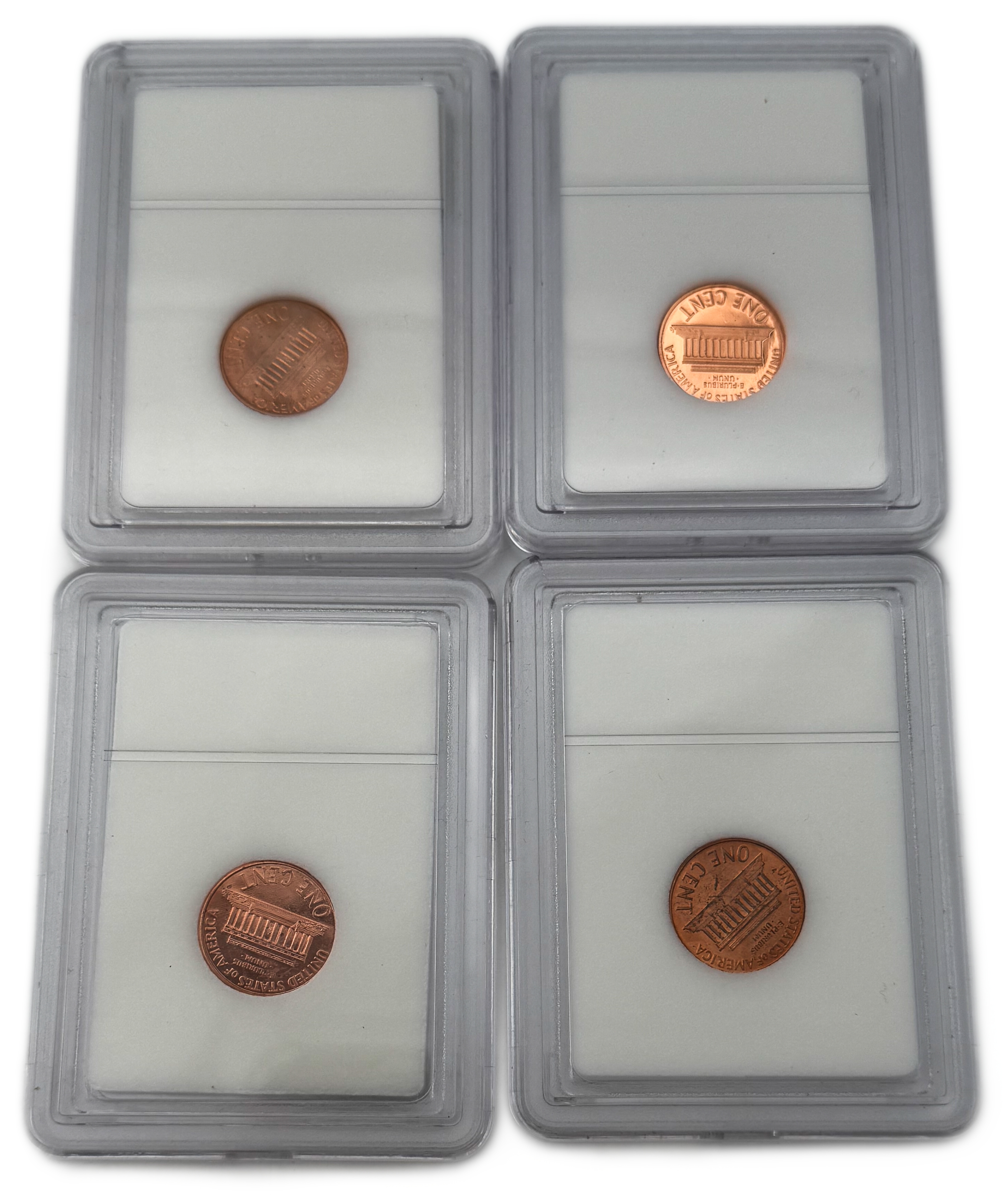 USA - Set of 14 1 cent coins from 1953, 1961, 1966, 1967, 1972, 1977, 1980, 1992, 2001, 2004, 2009, varying ... - 1 4