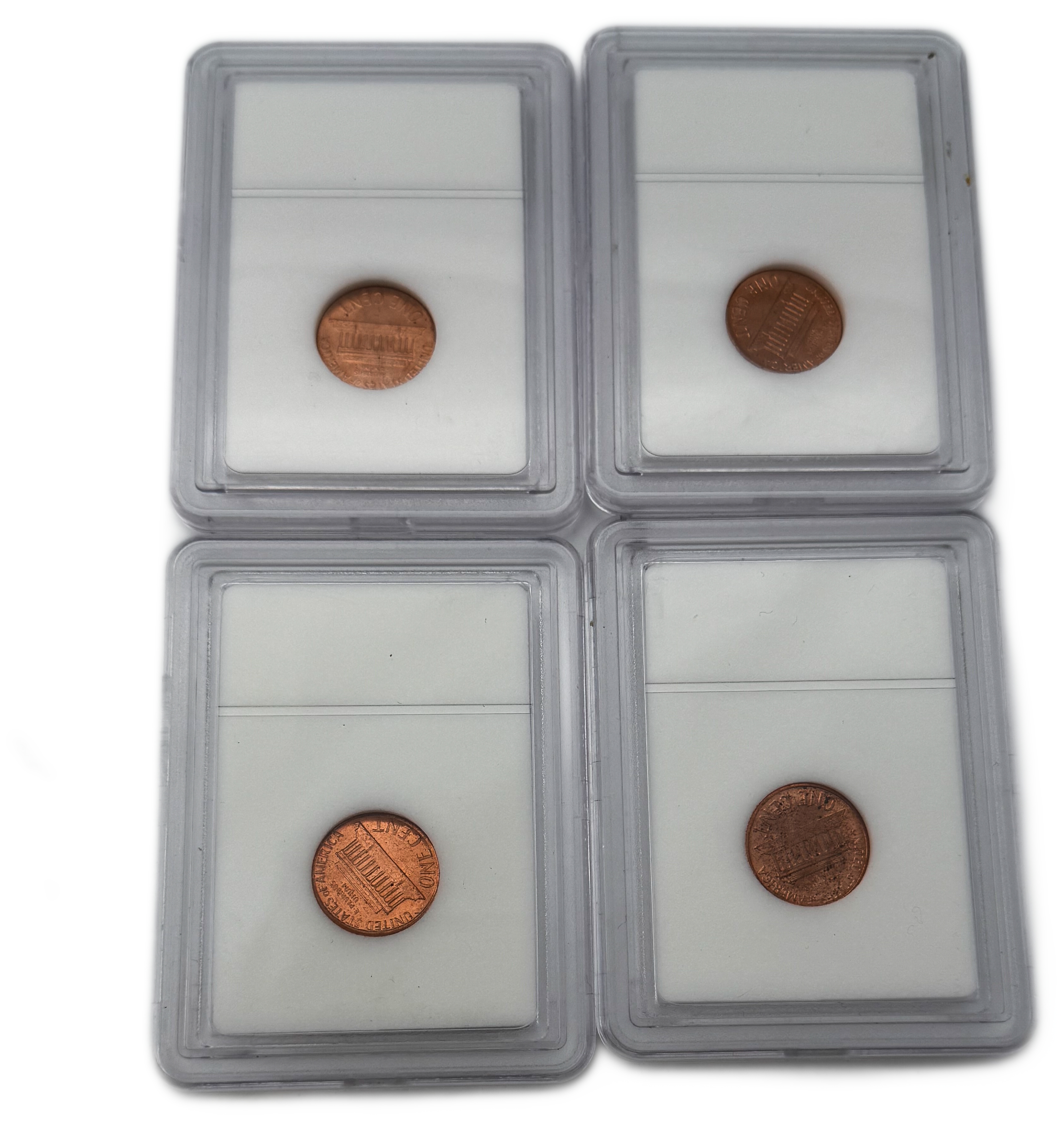 USA - Set of 14 1 cent coins from 1953, 1961, 1966, 1967, 1972, 1977, 1980, 1992, 2001, 2004, 2009, varying ... - 1 2