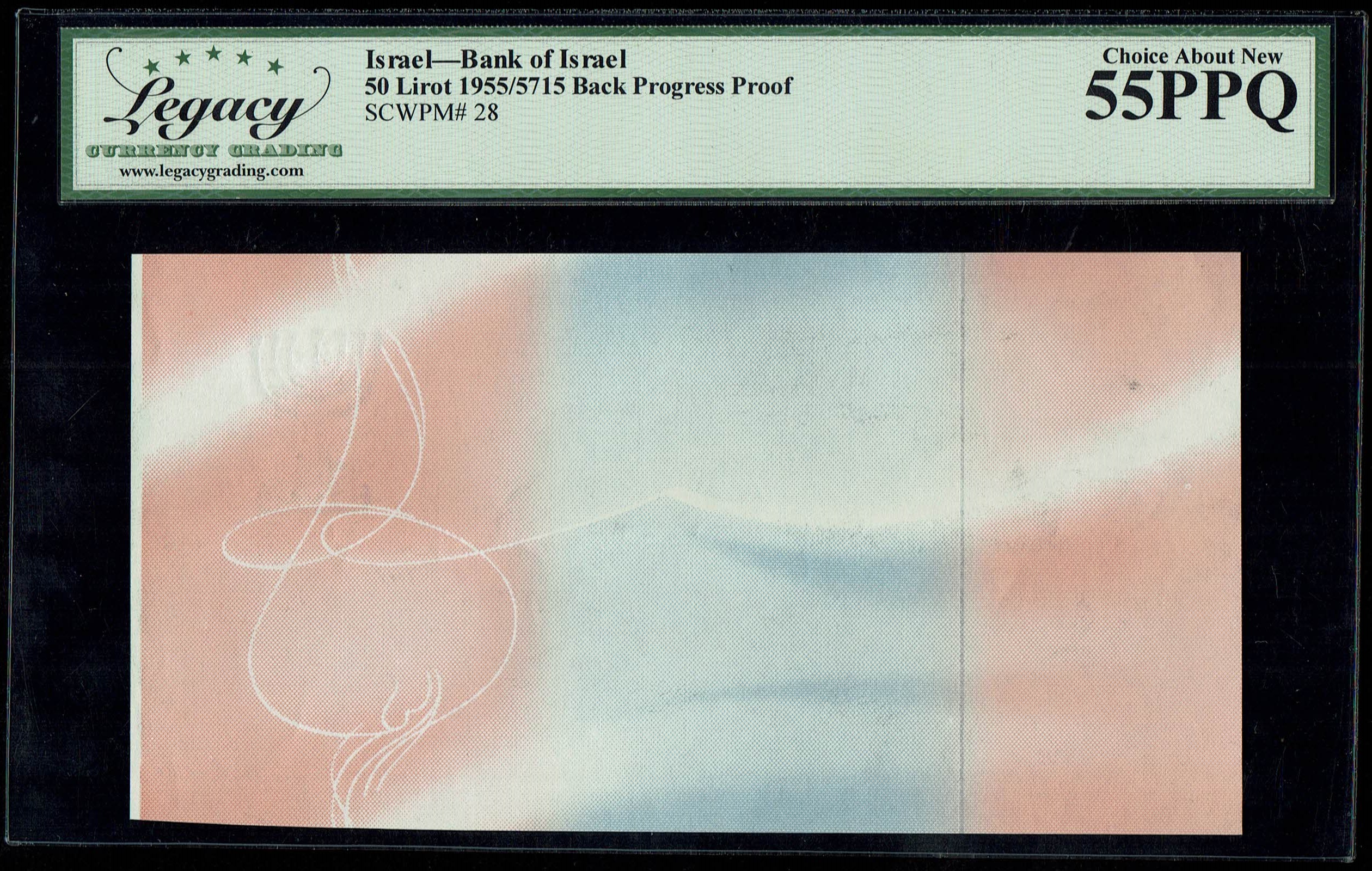 Israel - 50 Pounds (Lirot) 1955 - Set of 4 different progressive proof banknotes - Legacy 45, 55, 58 PPQ - 1 2