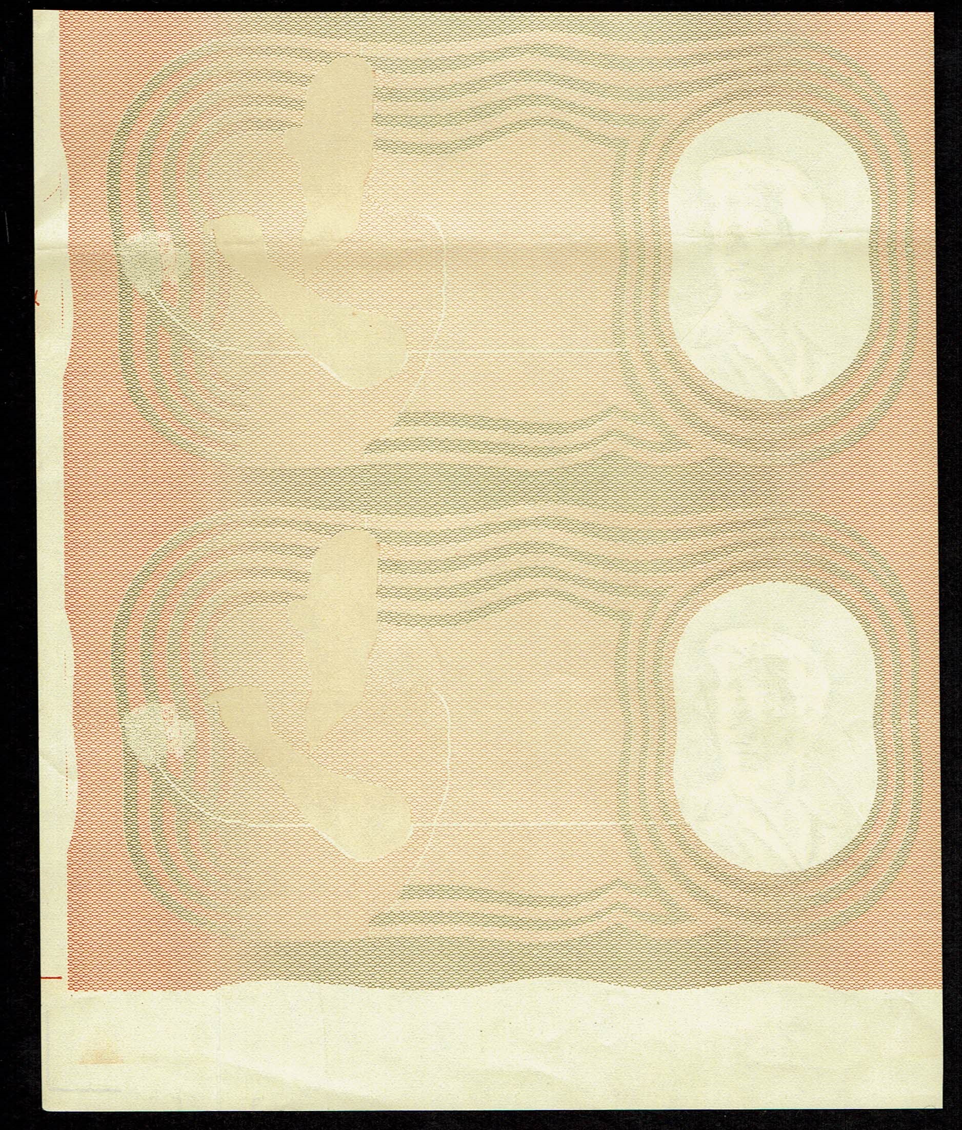 Israel – 5 Pounds (Lirot) 1958 – Sheet of 2 Progressive proof banknotes - 1 0