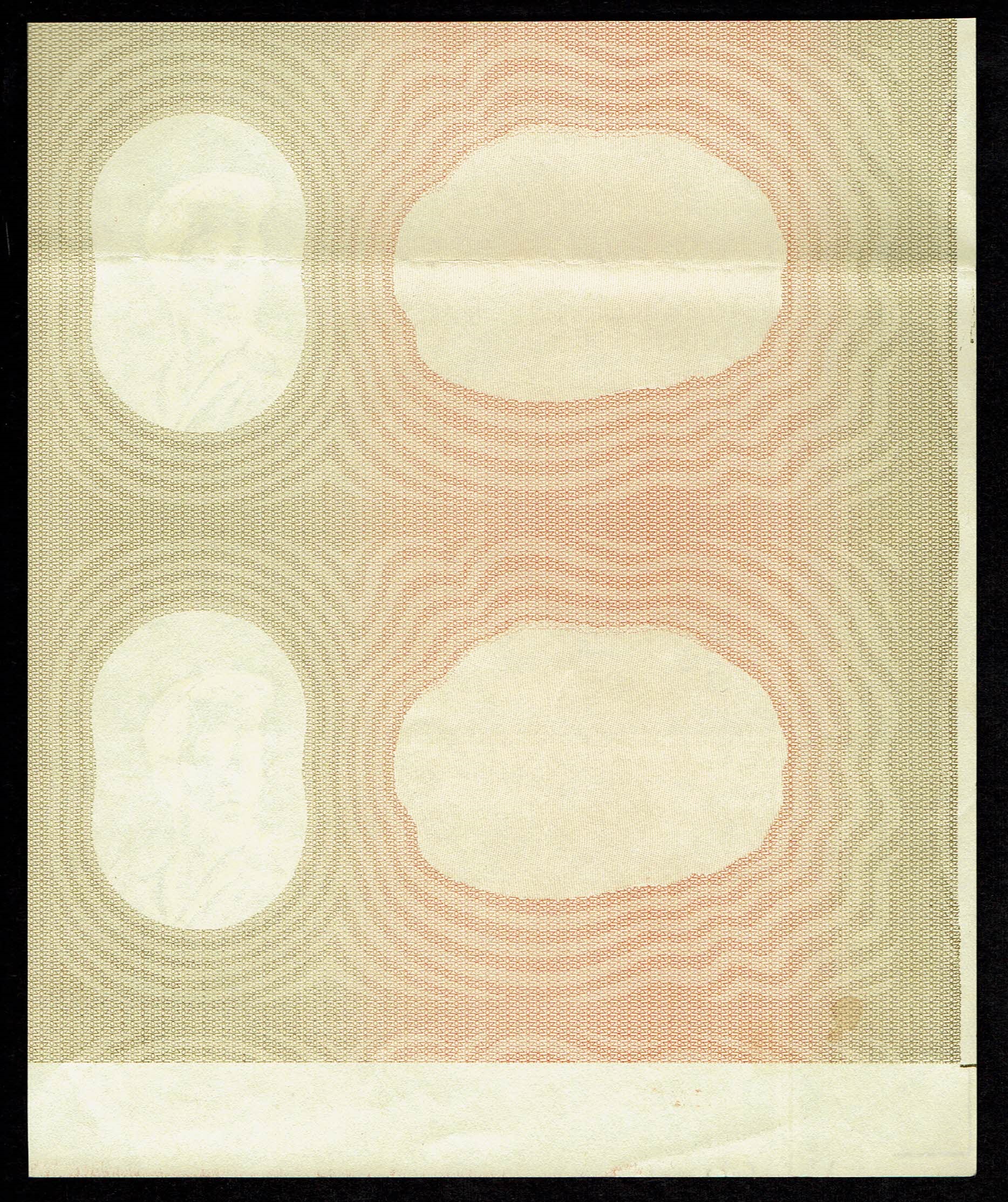 Israel – 5 Pounds (Lirot) 1958 – Sheet of 2 Progressive proof banknotes - 1 1