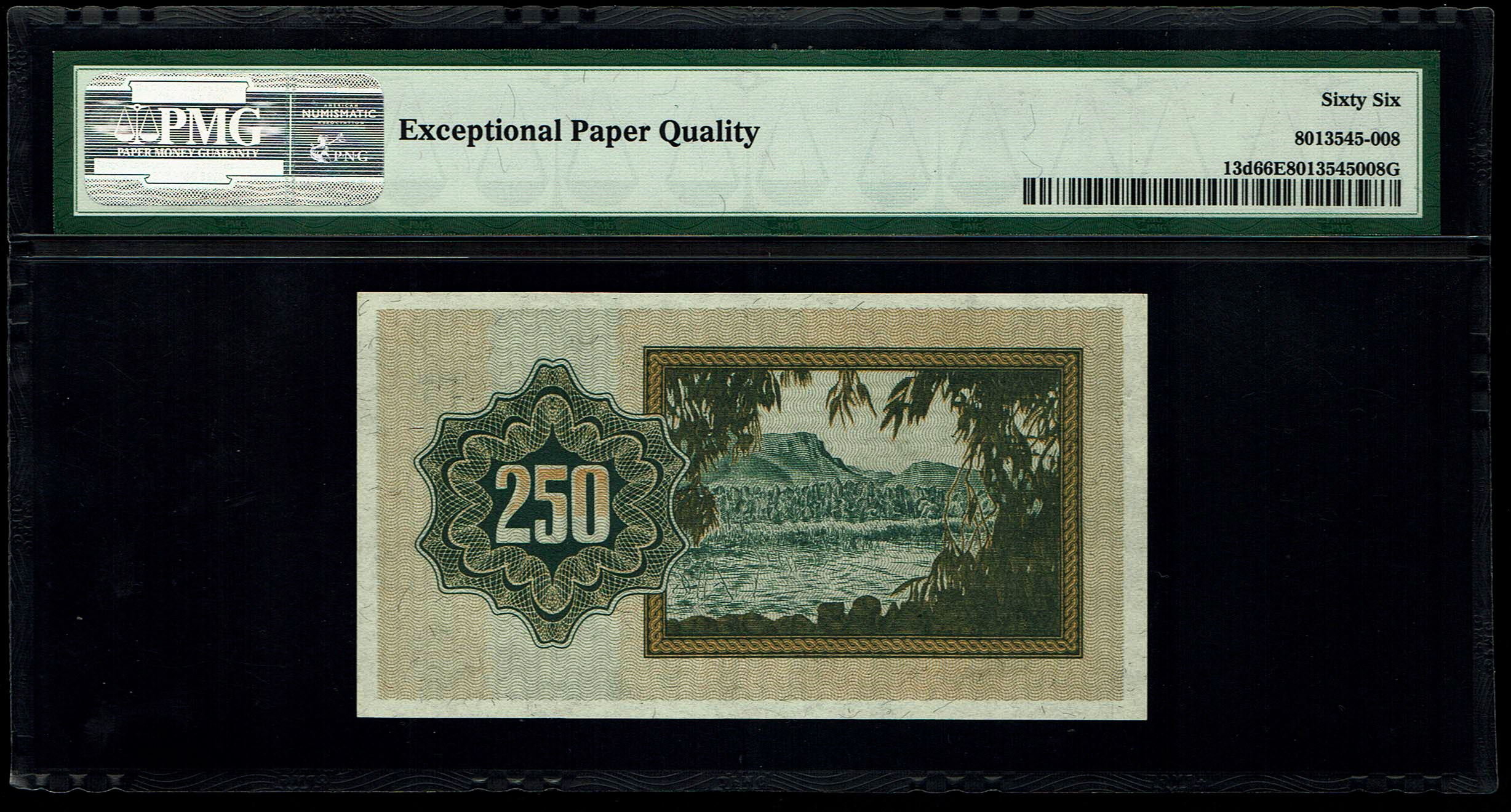 Israel - 250 Prutah 1952 - "Menorah left" - Consecutive serial numbers - PMG 66 EPQ - Prefix C - 1 2