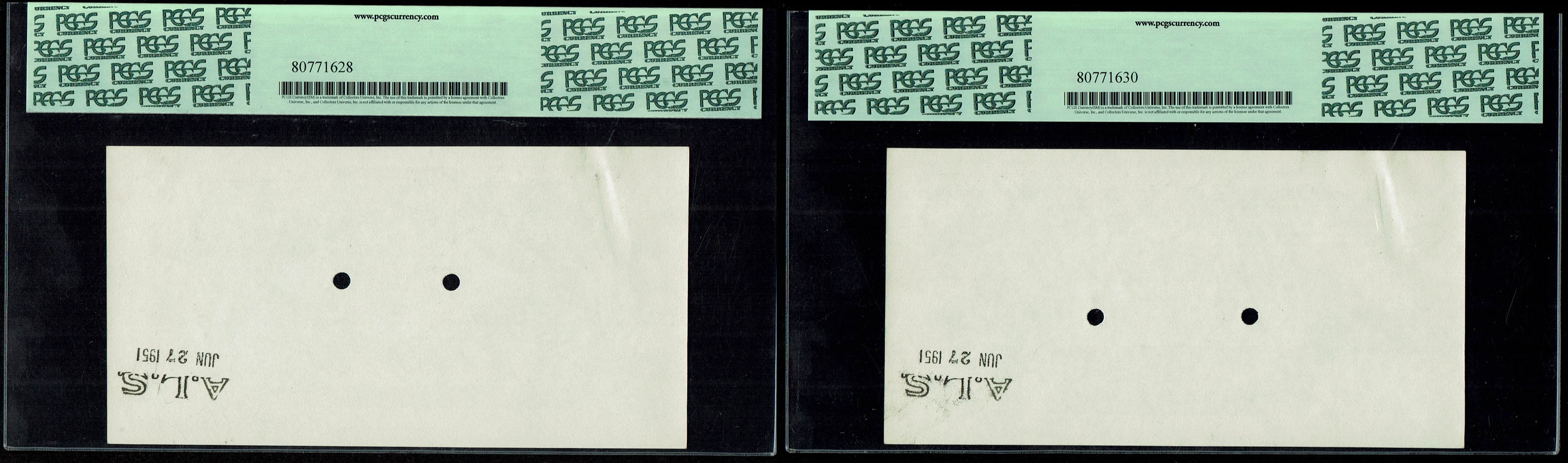 Israel - Pair of progressive proofs, black and white printing stages for the background of 10 Pounds (Lirot) 1952 ... - 1 1