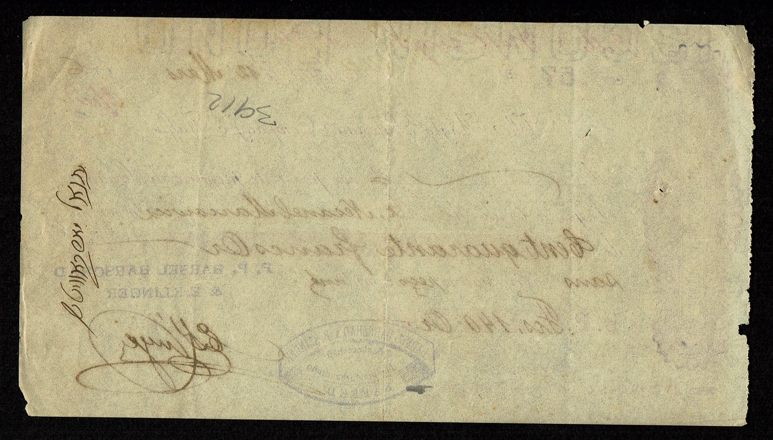 Palestine - Rare and Early Check from Safed - 1906 - Barsel, Barschad & Klinger for the Anglo-Palestine Company, Jaffa - 1 1