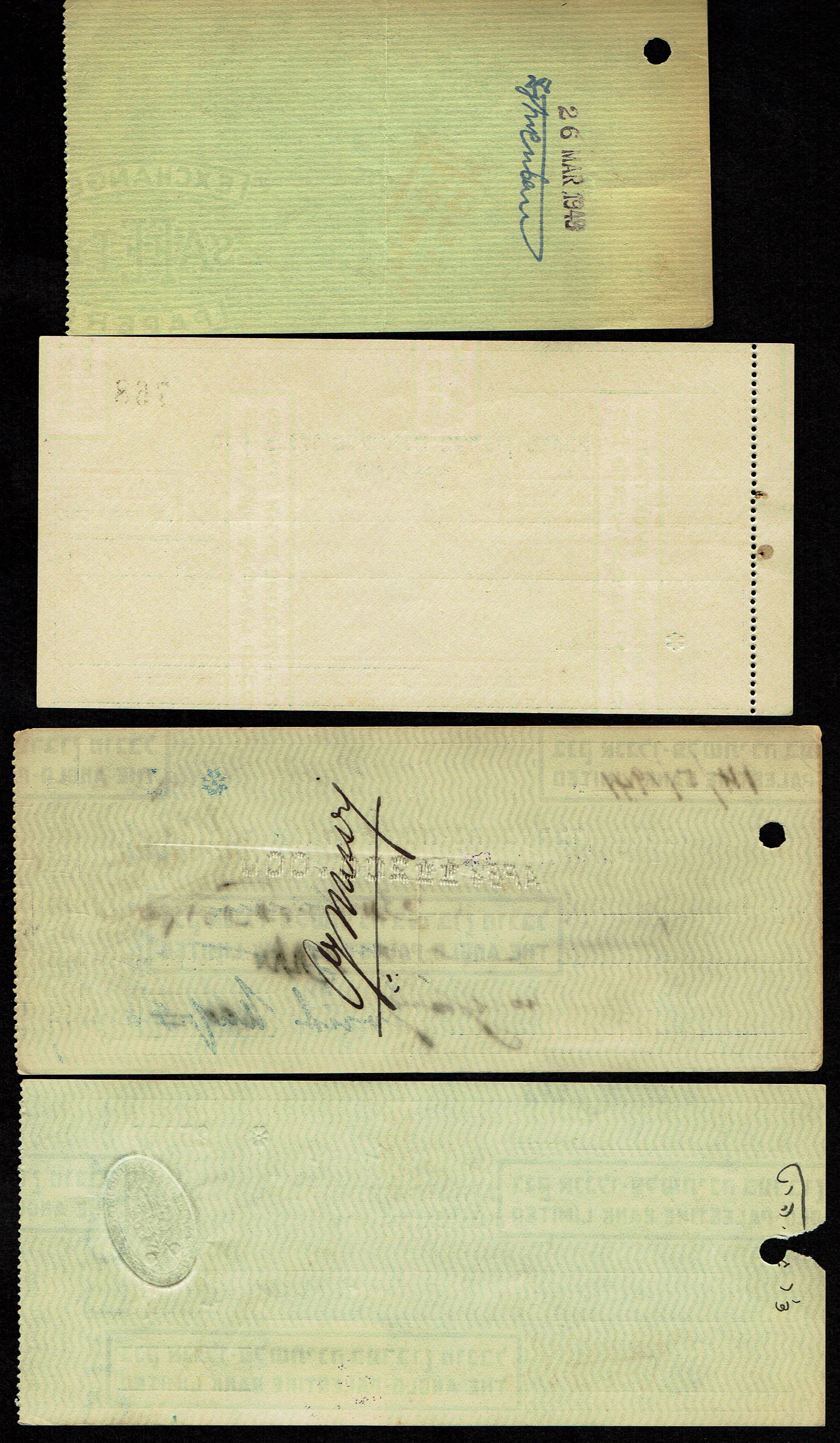 Palestine - 37 Hebrew Checks of the Anglo-Palestine Bank Ltd. - 1930s/40s - All Branches Across the Country - 1 23