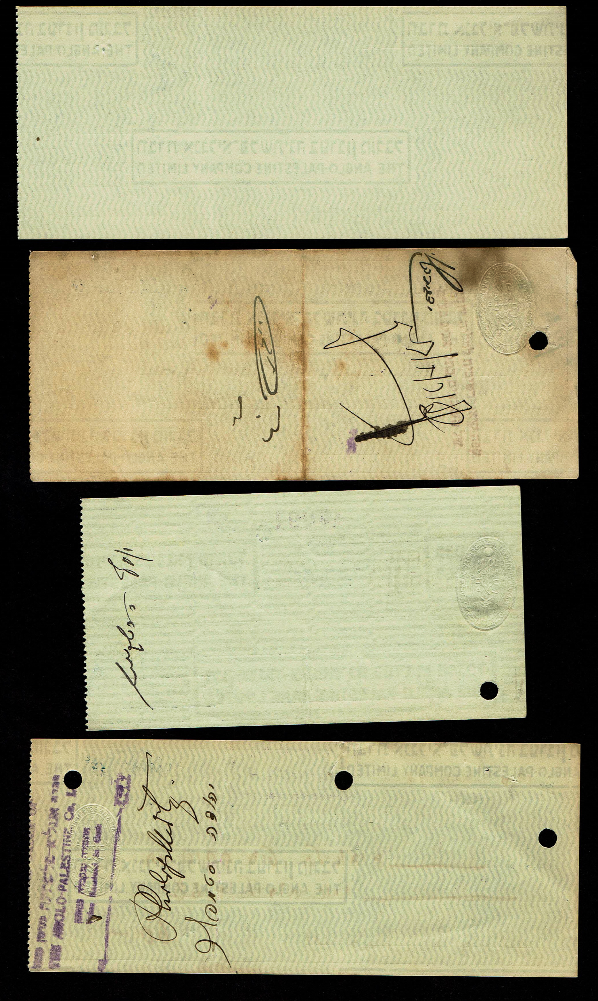 Palestine - 37 Hebrew Checks of the Anglo-Palestine Bank Ltd. - 1930s/40s - All Branches Across the Country - 1 19
