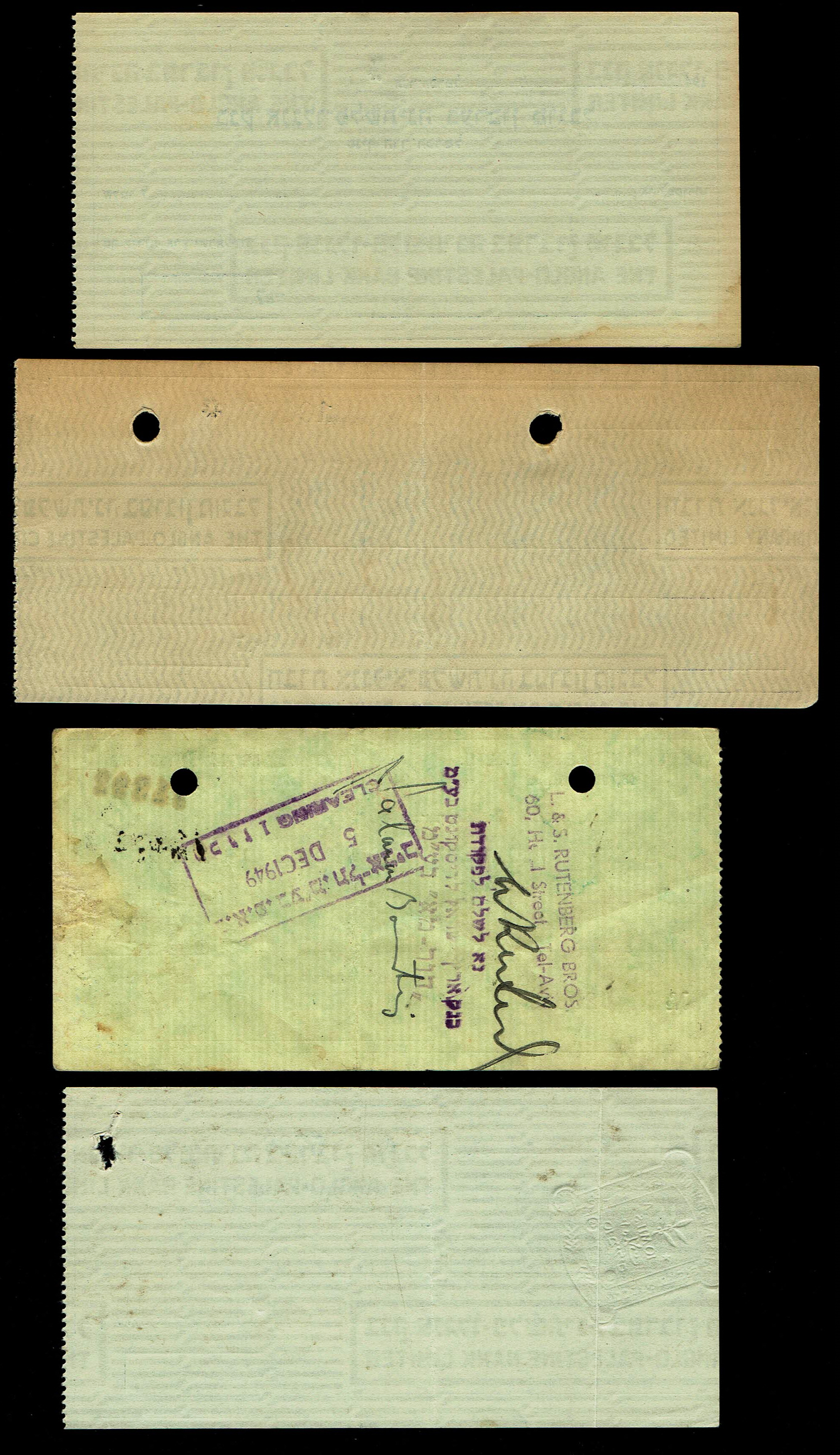 Palestine - 37 Hebrew Checks of the Anglo-Palestine Bank Ltd. - 1930s/40s - All Branches Across the Country - 1 10