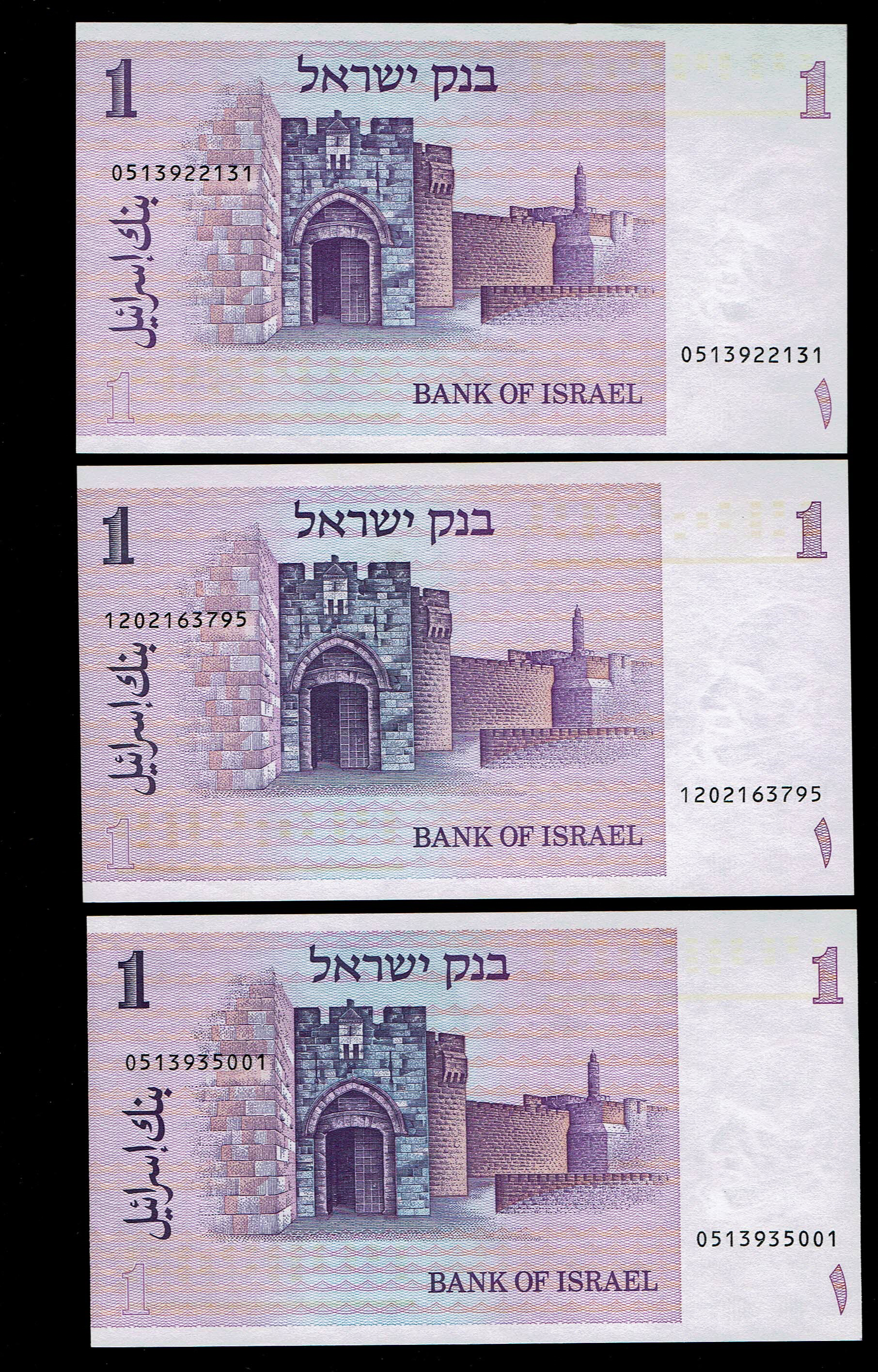 Israel - Large lot of 25 Banknotes of 1, 5 10, 50, 100, 500, 1,000, 5,000, 10,000 shekels 1978, 1982, 1983, 1984 - ... - 1 2